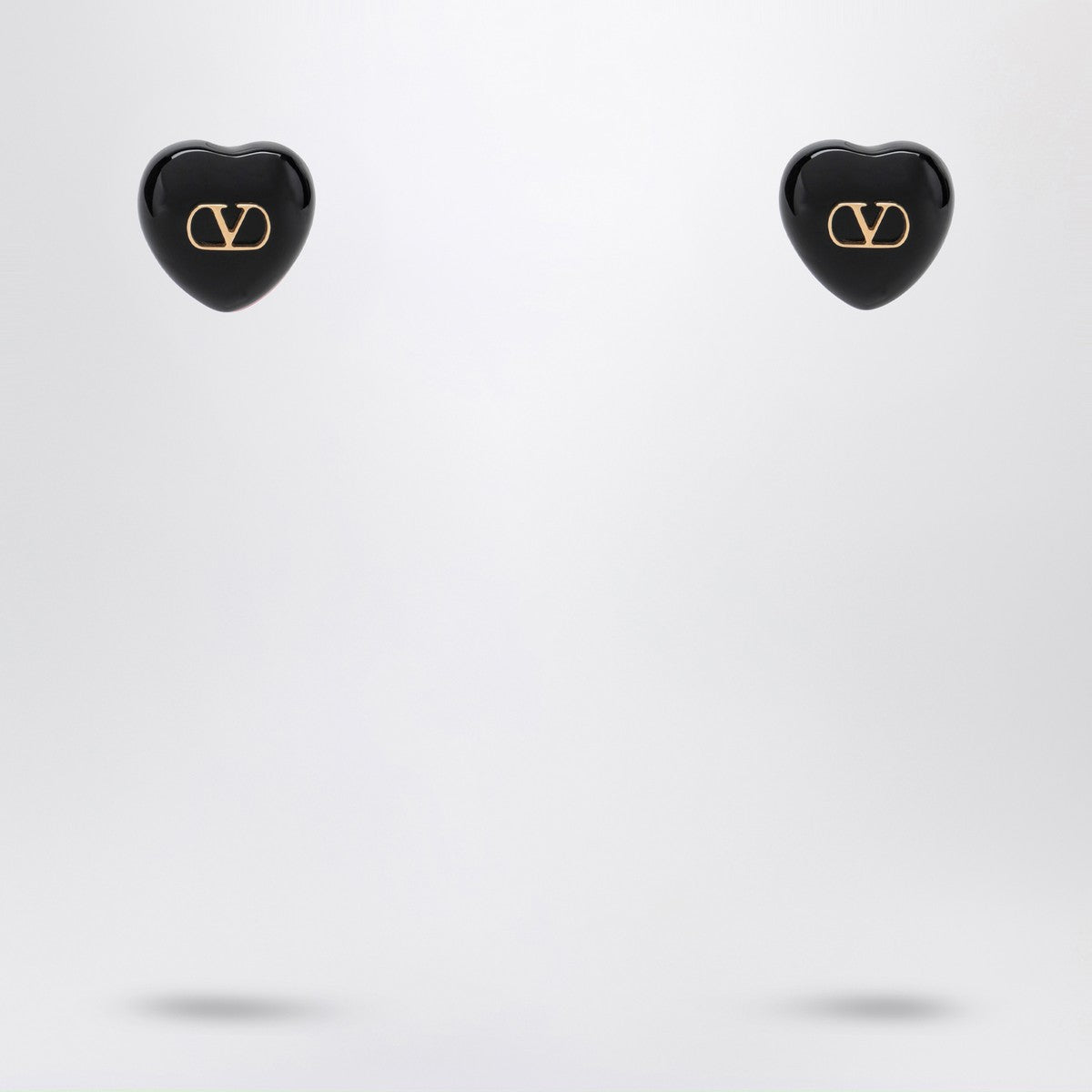 Valentino Garavani Royal Black Heart Earrings