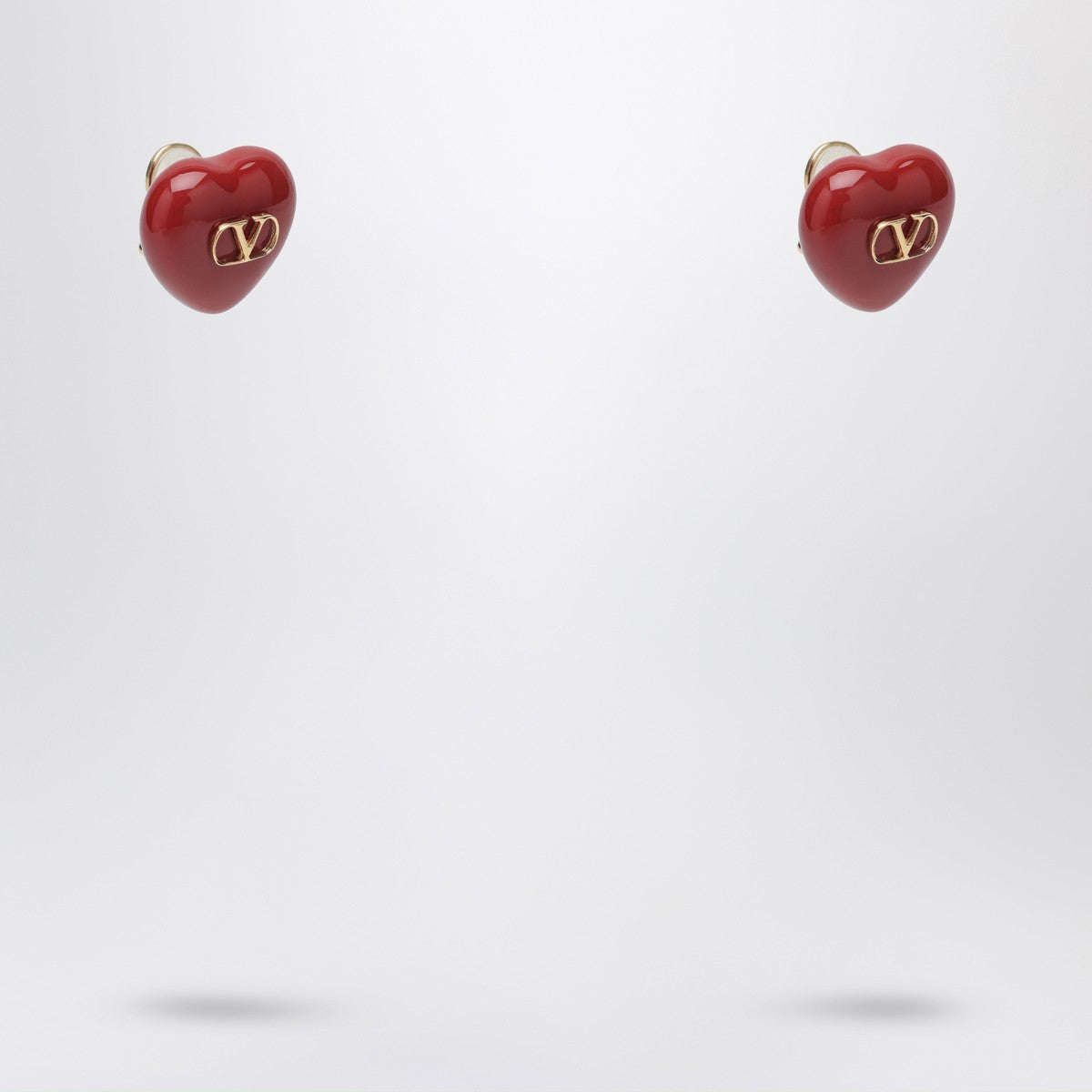 Valentino Garavani Royal Heart Red Earrings