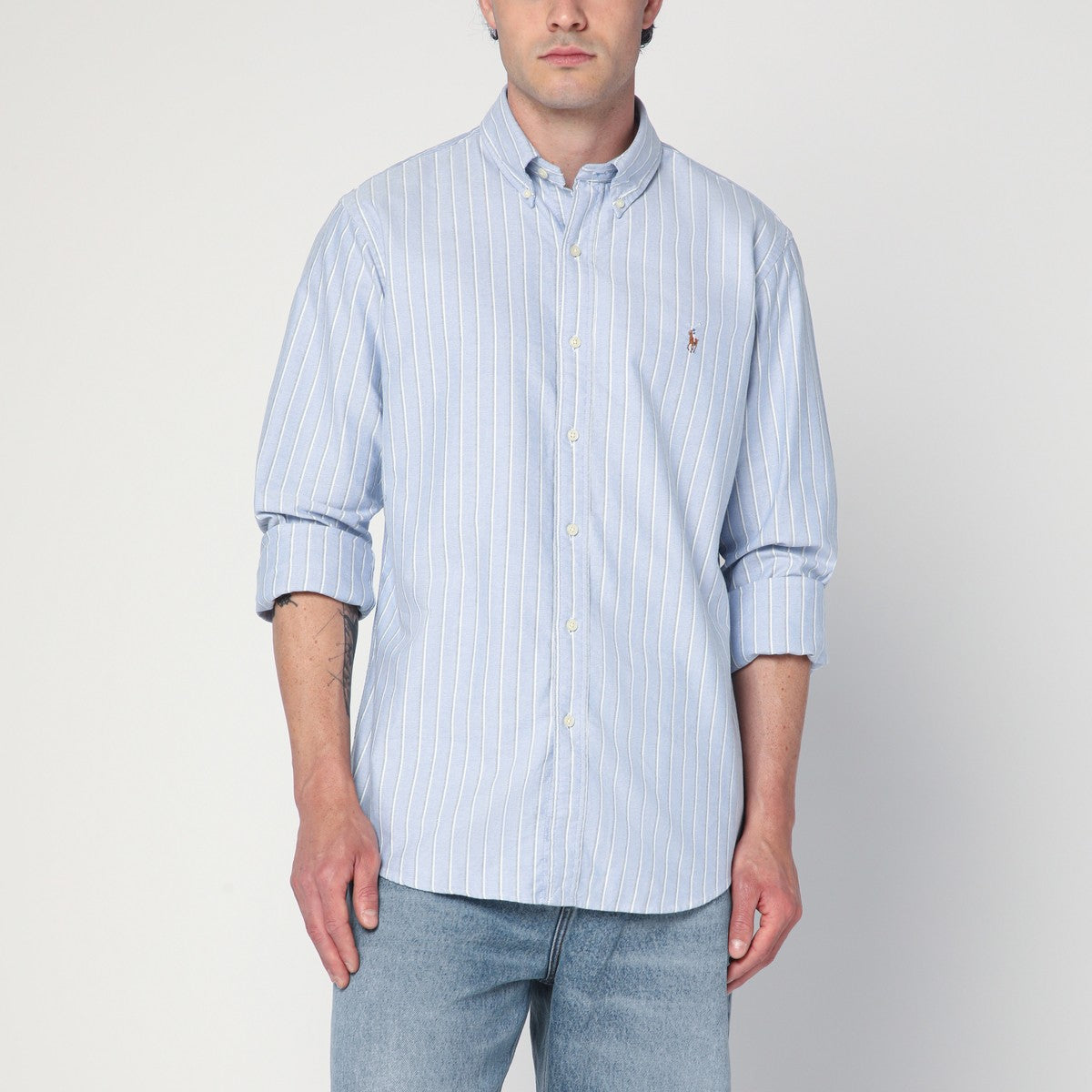 Polo Ralph Lauren Light blue striped Oxford shirt Custom-Fit