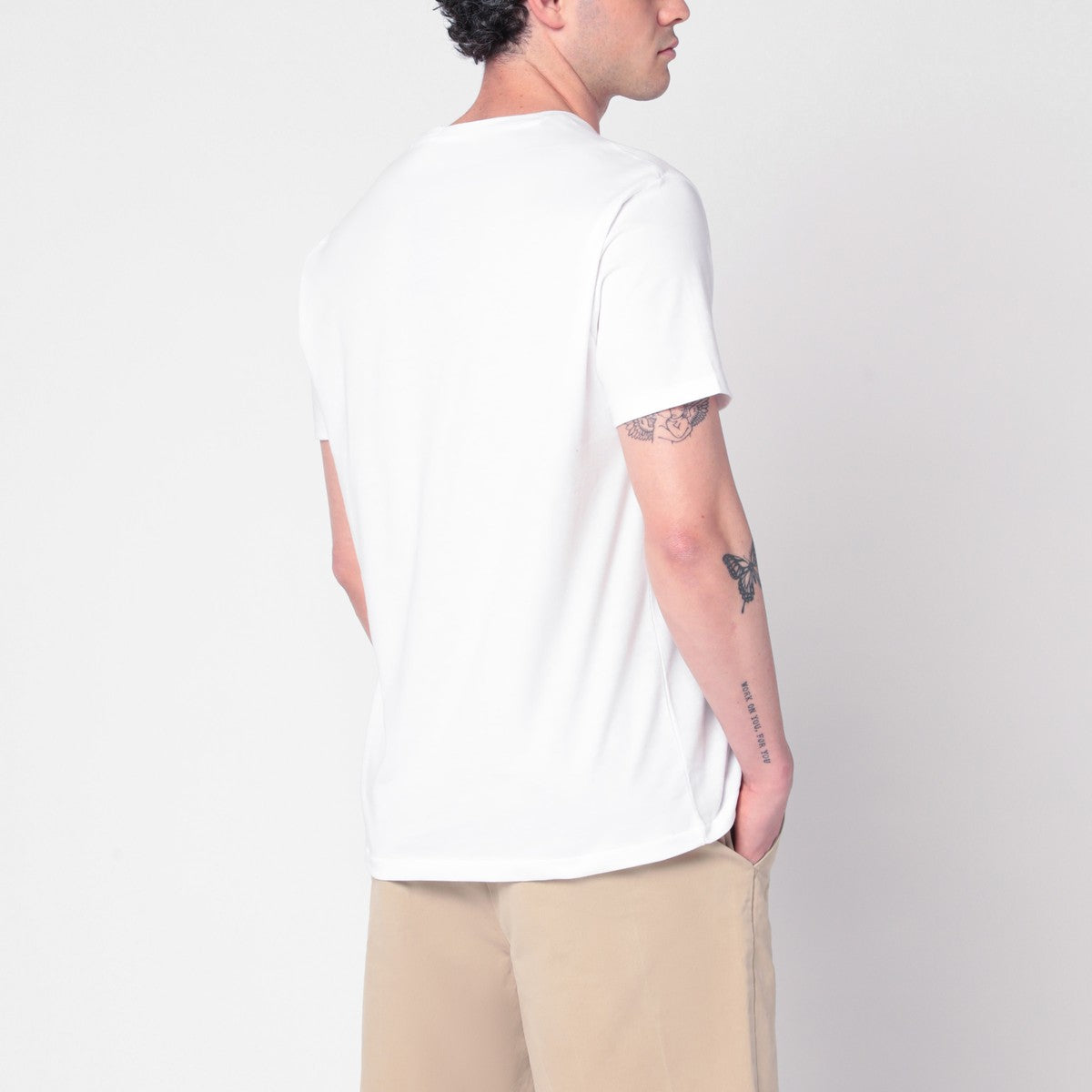 Polo Ralph Lauren White Polo Bear T-shirt Custom Slim-Fit