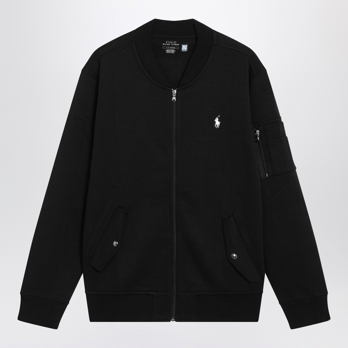 Polo Ralph Lauren Black zip-up knit bomber