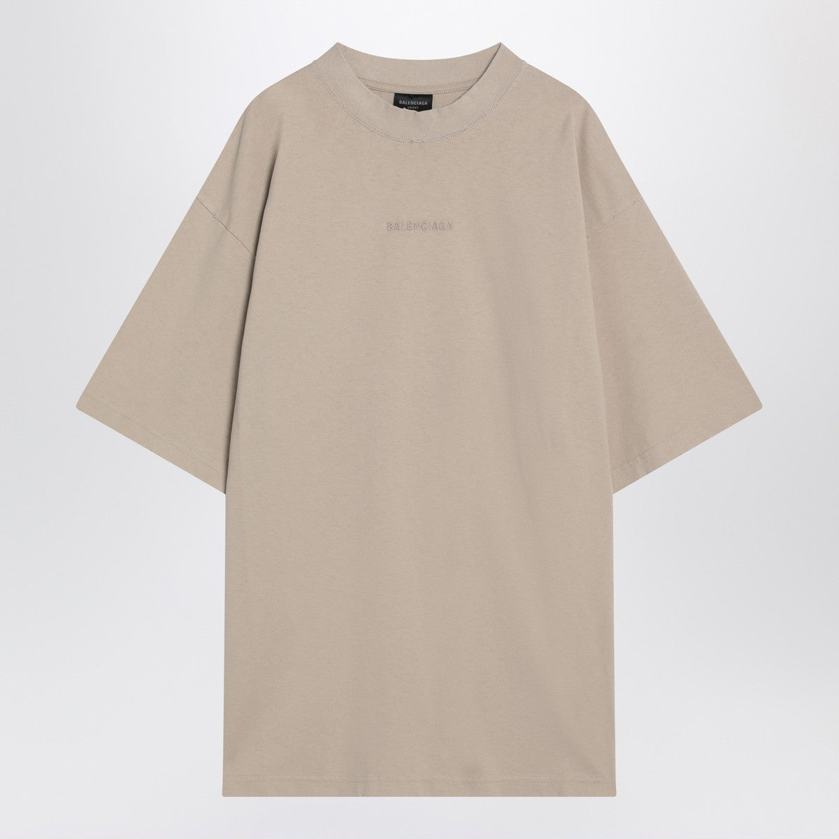 Beige New Balenciaga Back Medium Fit T-shirt