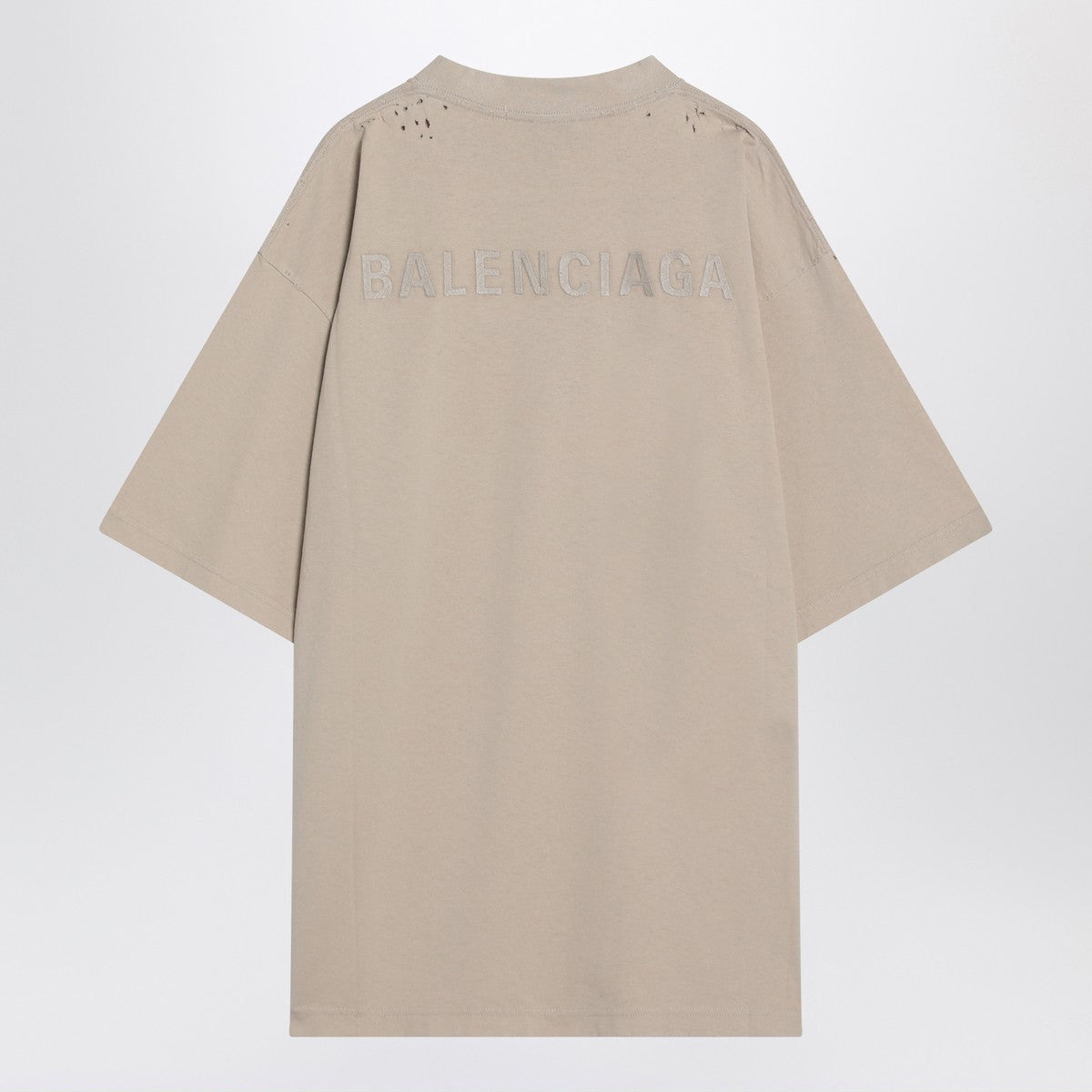 Beige New Balenciaga Back Medium Fit T-shirt