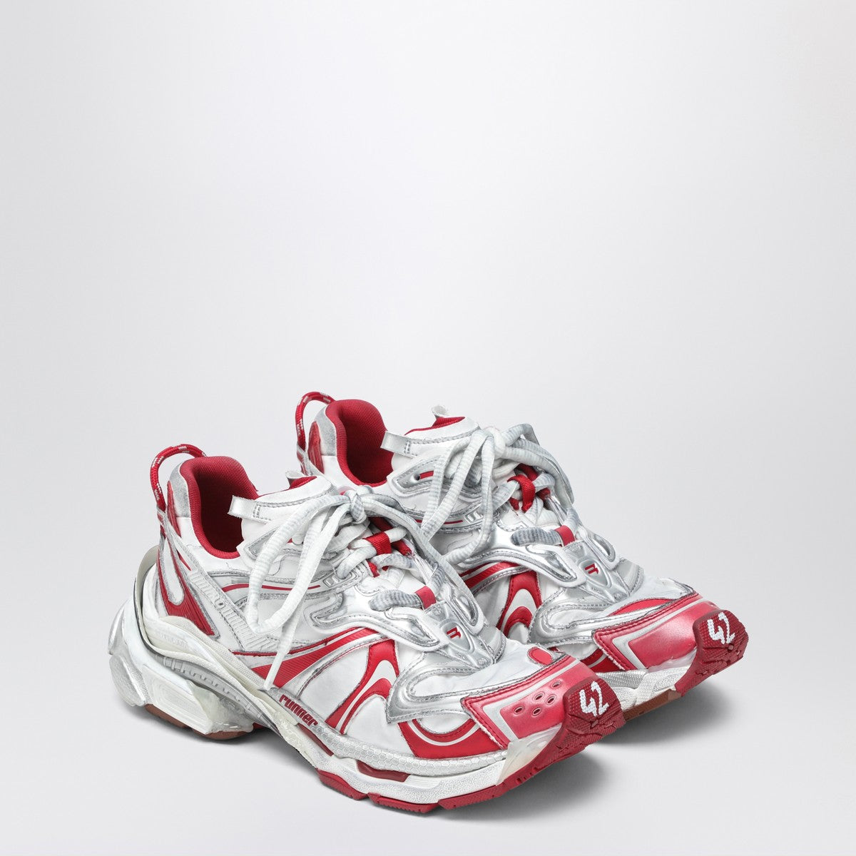 Balenciaga Runner 2.0 white/grey/red sneakers
