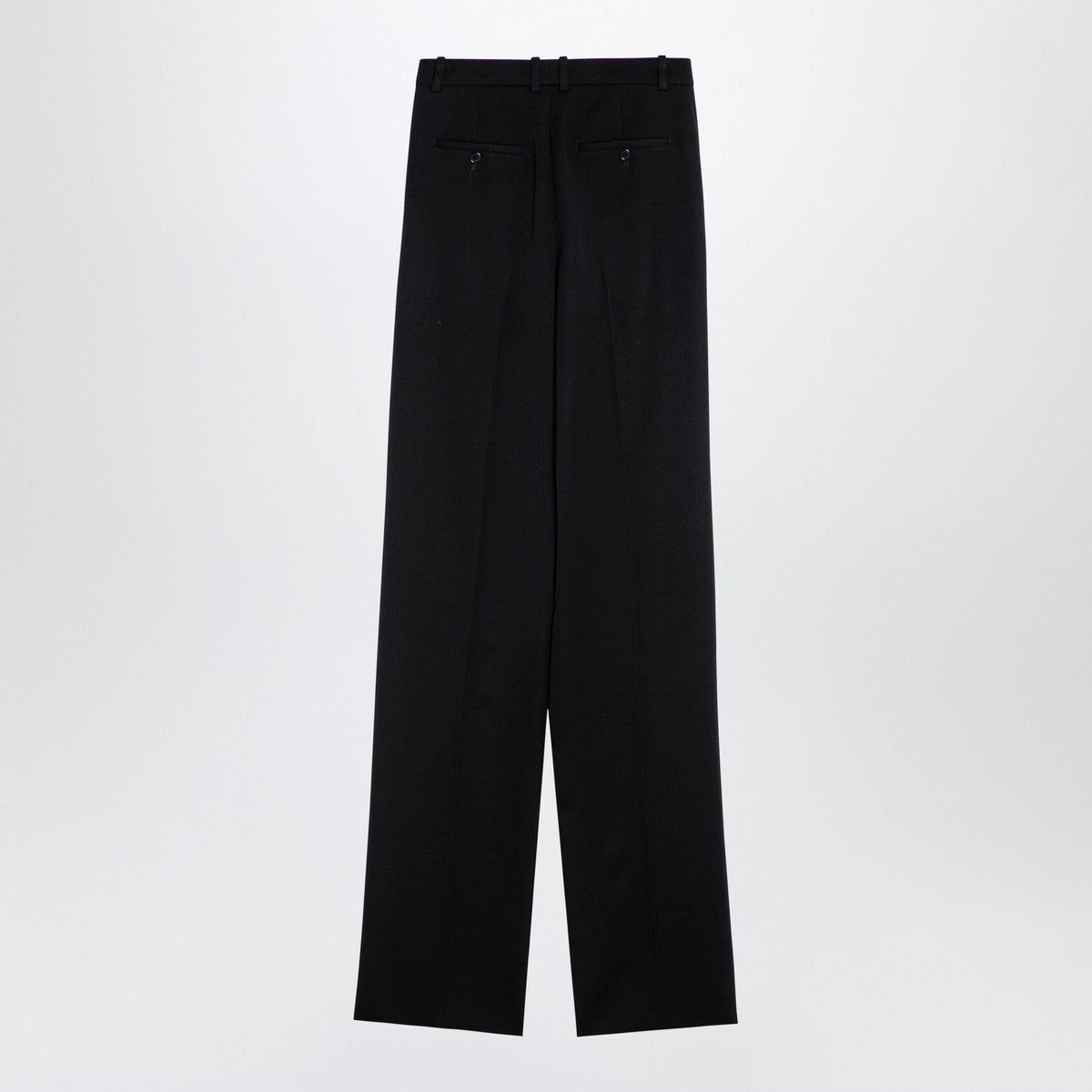 Saint Laurent Black wool wide trousers