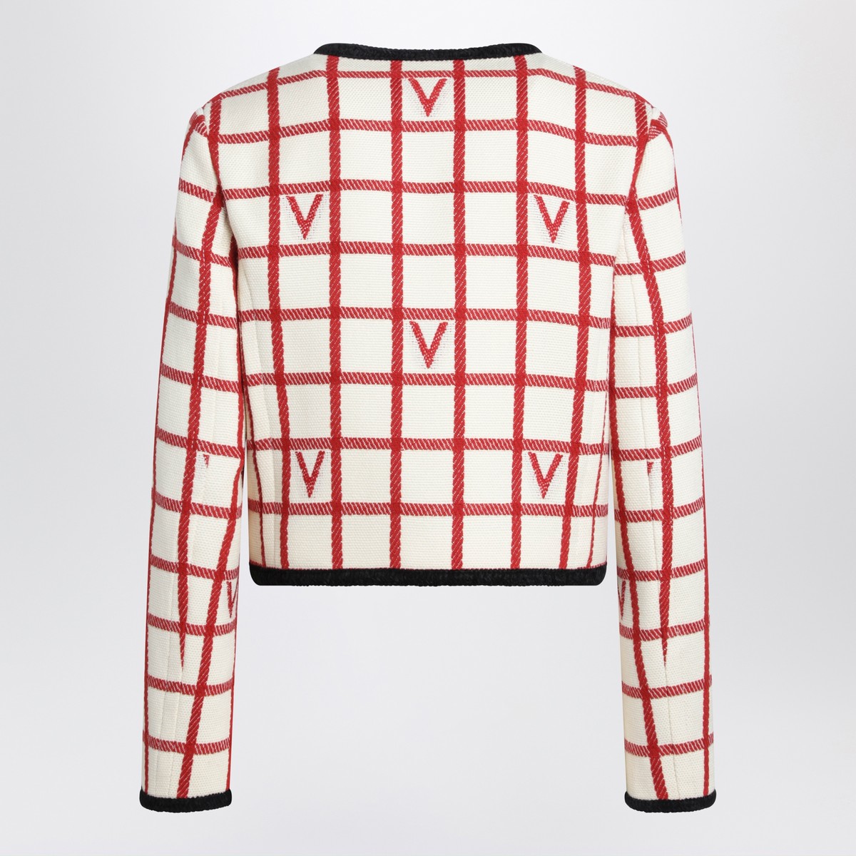 Valentino Ivory jacket with Check Vlogo pattern