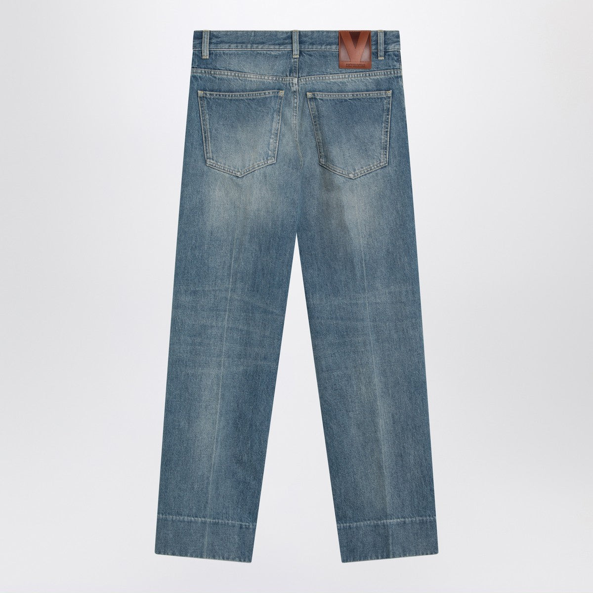 Valentino Faded-effect blue jeans