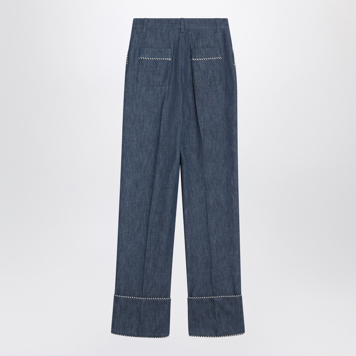 Valentino Blue trousers in Chambray Denim
