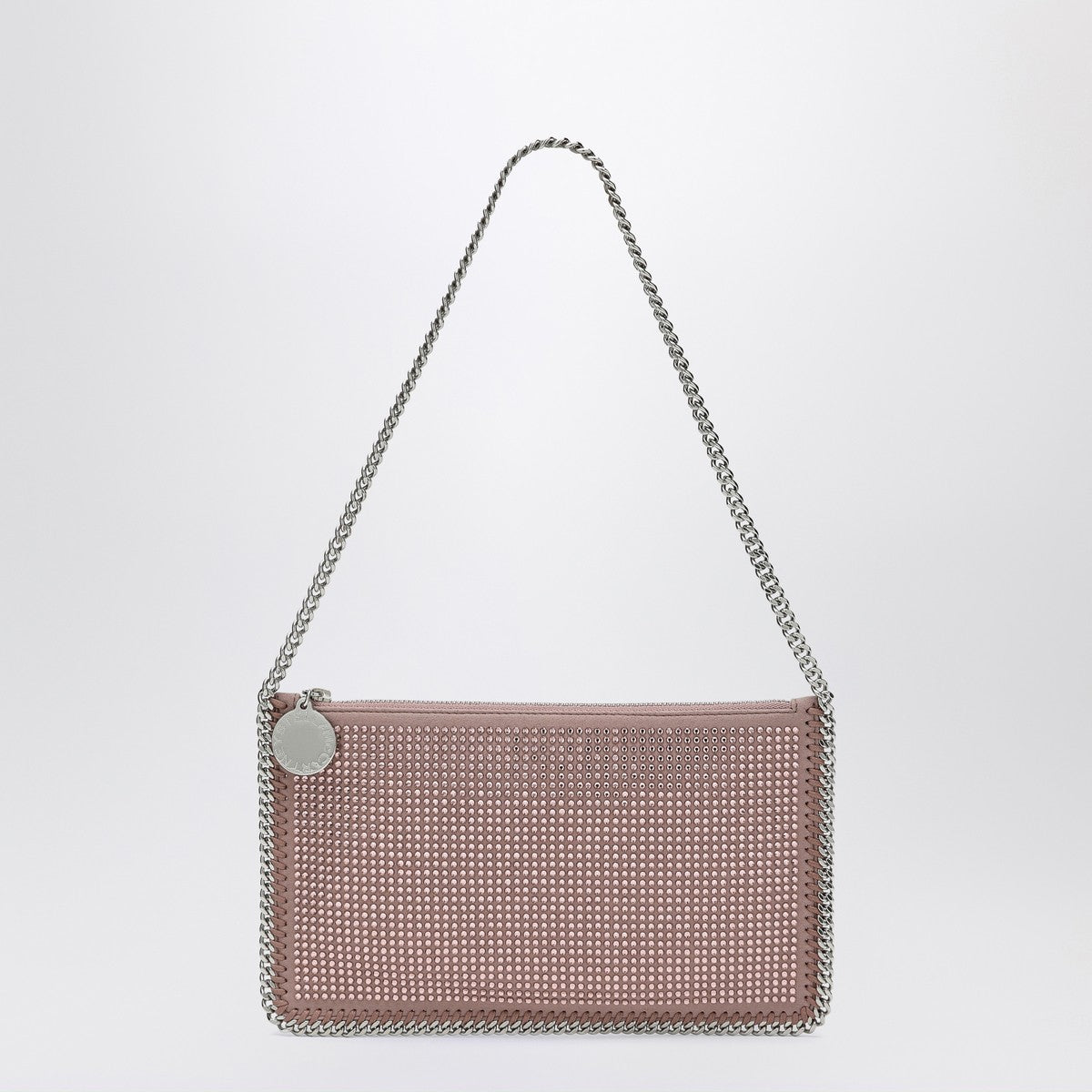Stella McCartney Falabella Pink Clutch Shoulder Bag with Rhinestones