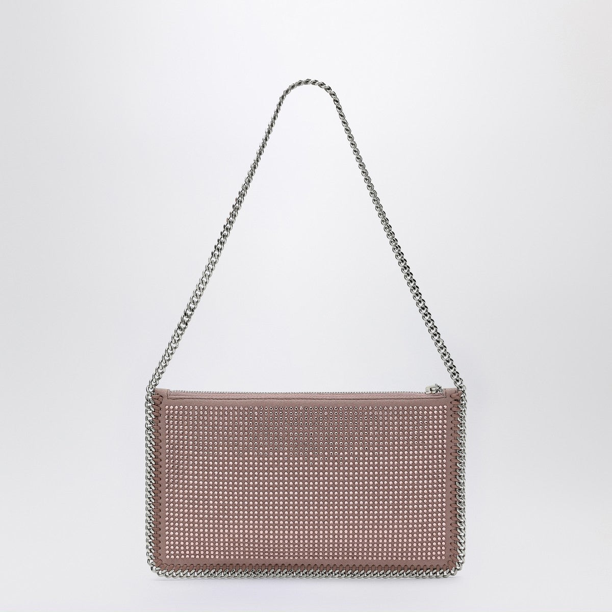 Stella McCartney Falabella Pink Clutch Shoulder Bag with Rhinestones