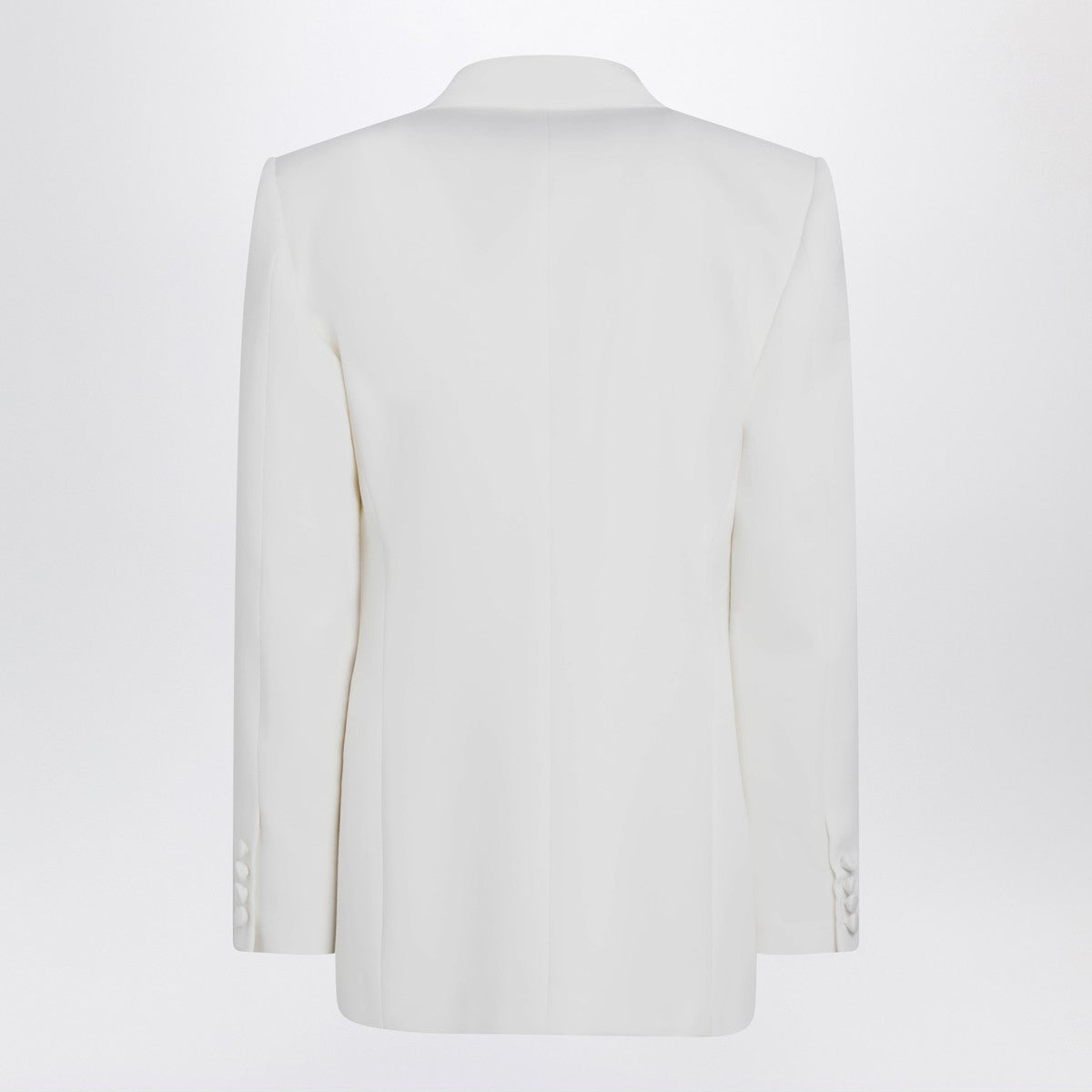 Valentino Milk-colored double-breasted jacket in wool