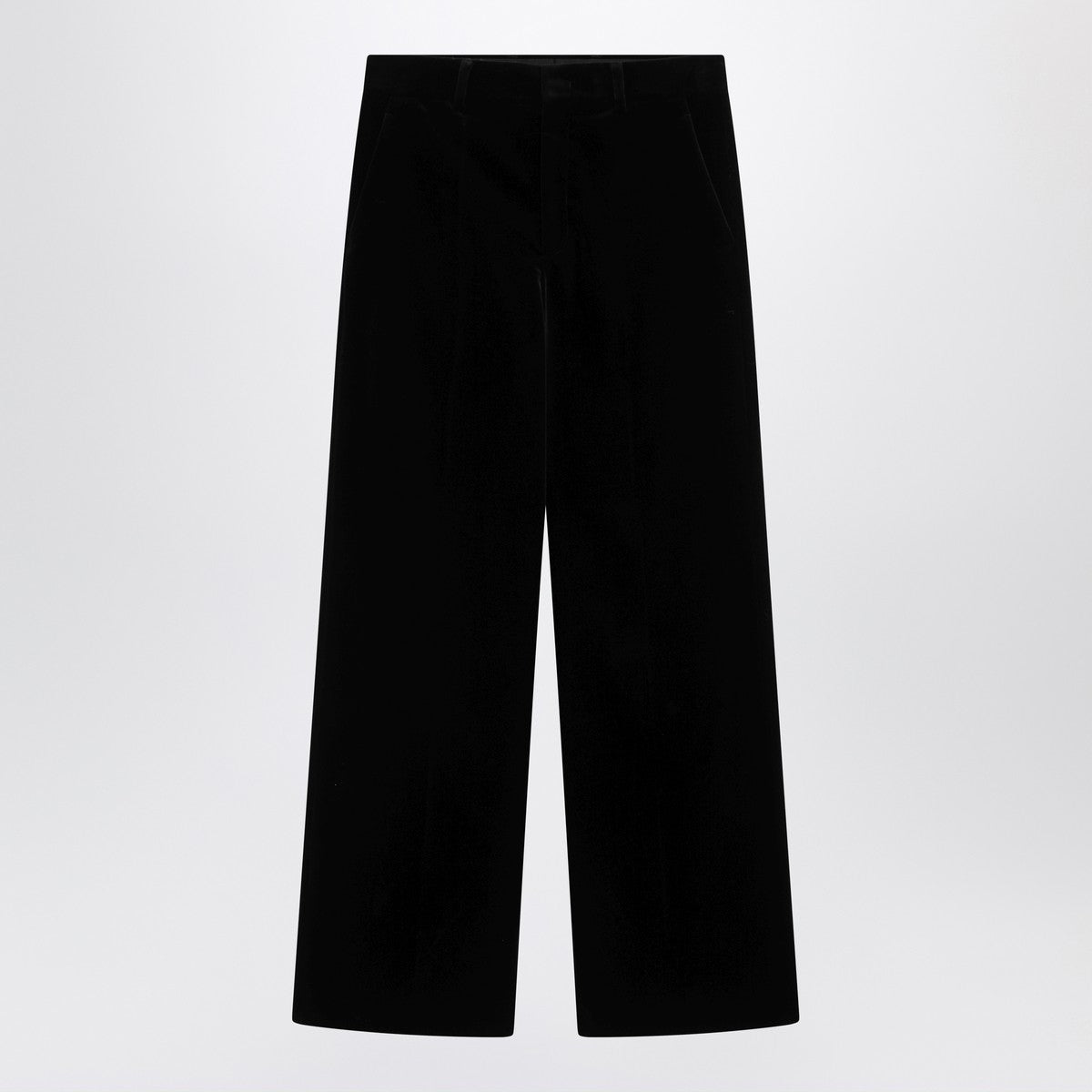 Valentino Black cotton velvet trousers