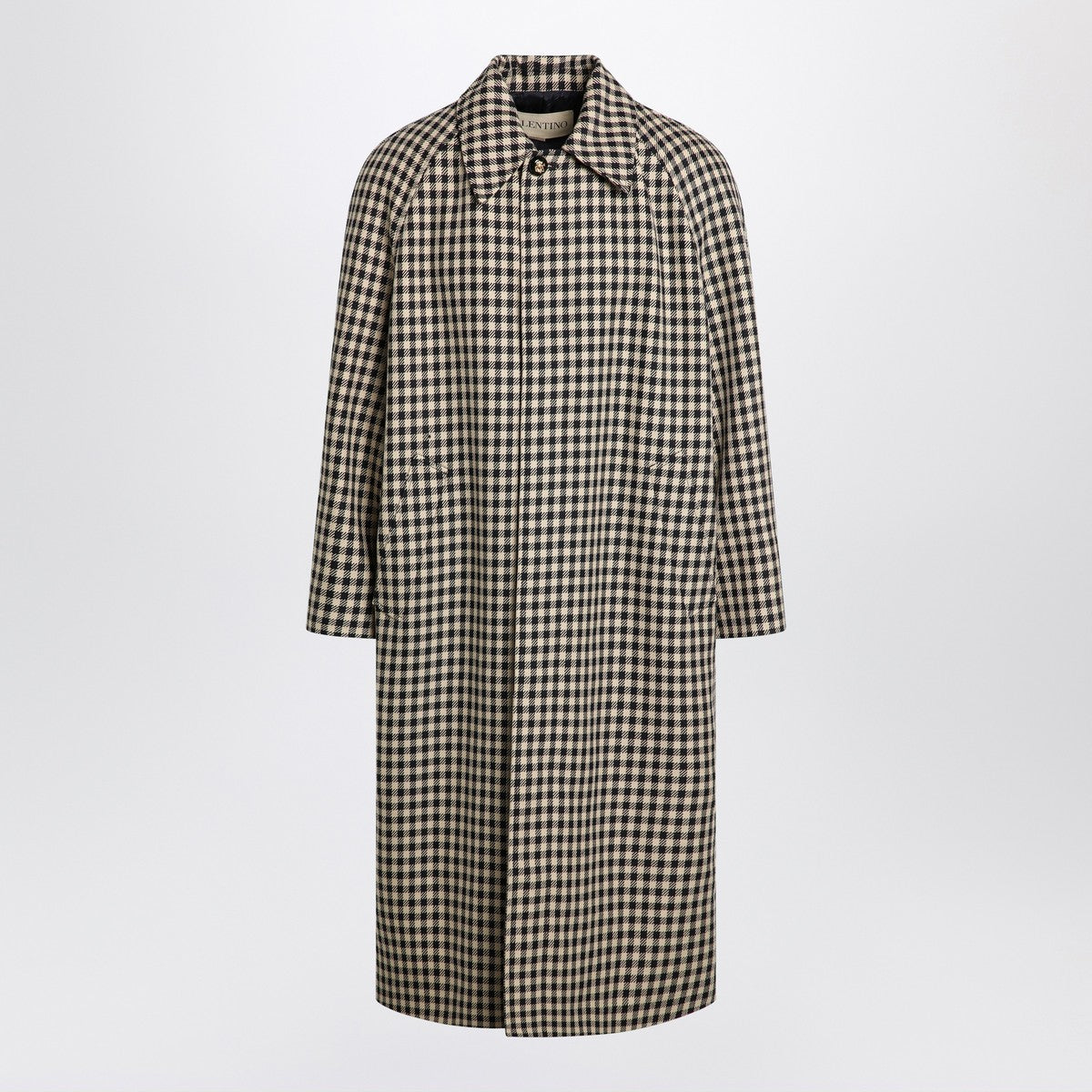 Valentino Coat with Vichy pattern in cotton and wool