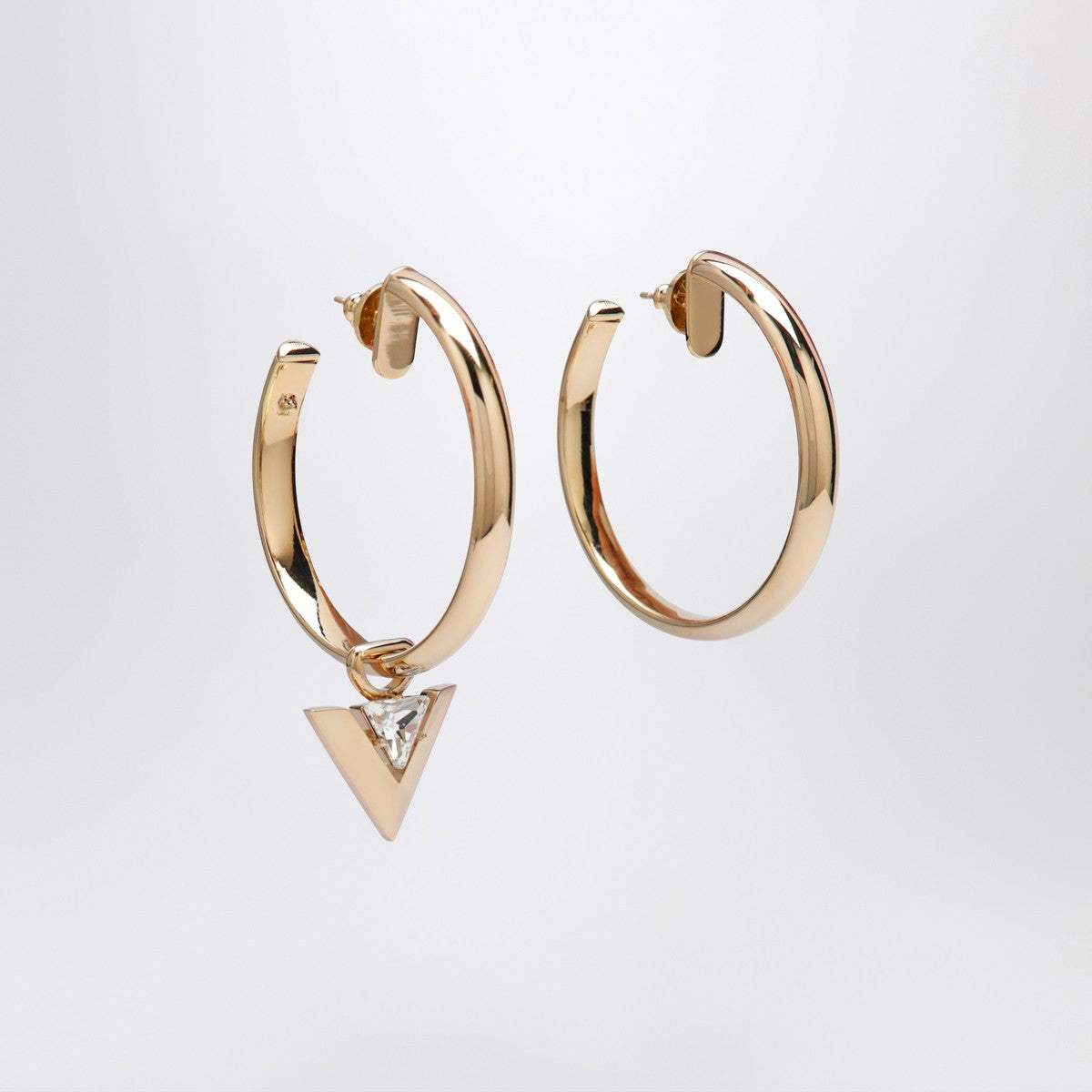 Valentino Garavani Je Les V crystal metal hoop earrings