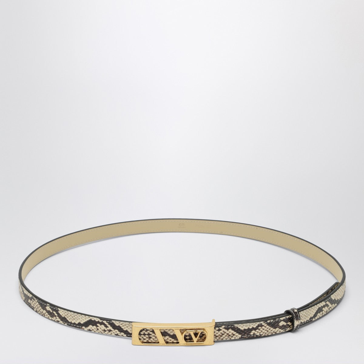 Valentino Garavani Volgo Signature belt with python print