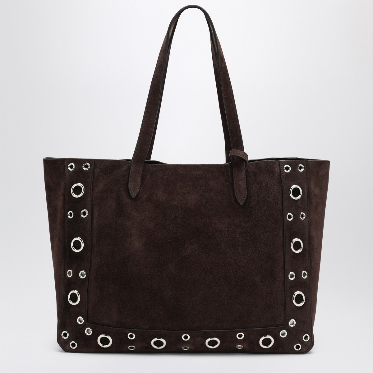 Valentino Garavani Medium Nellcôte Tote in Dark Brown Suede
