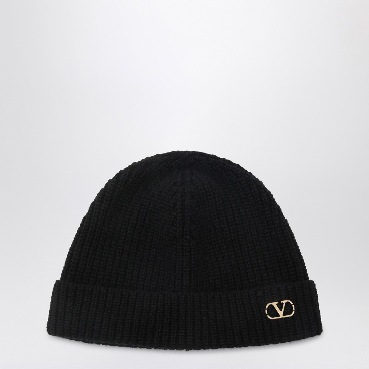 Valentino Garavani VLogo Signature beanie black in cashmere