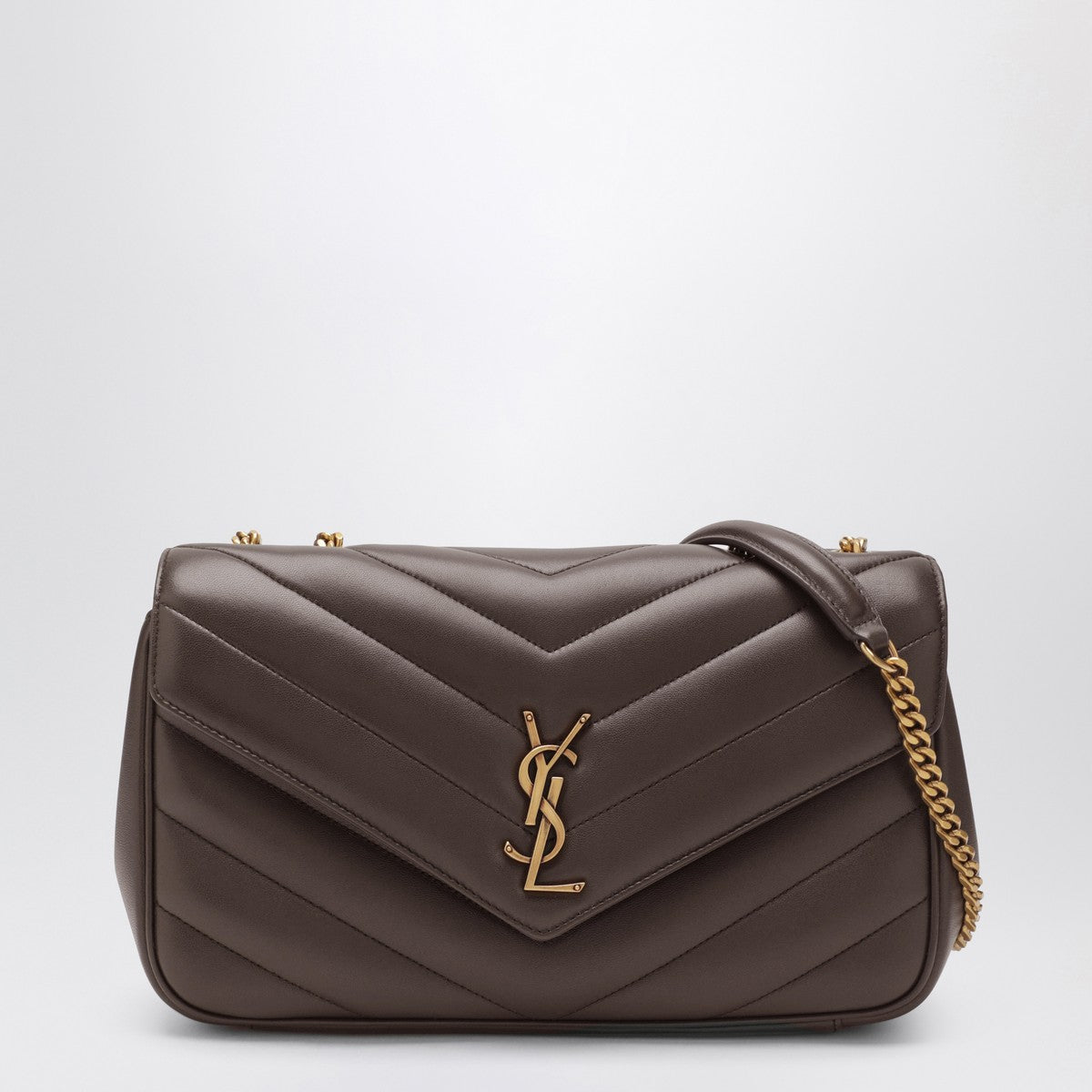Saint Laurent Medium LouLou grey leather bag
