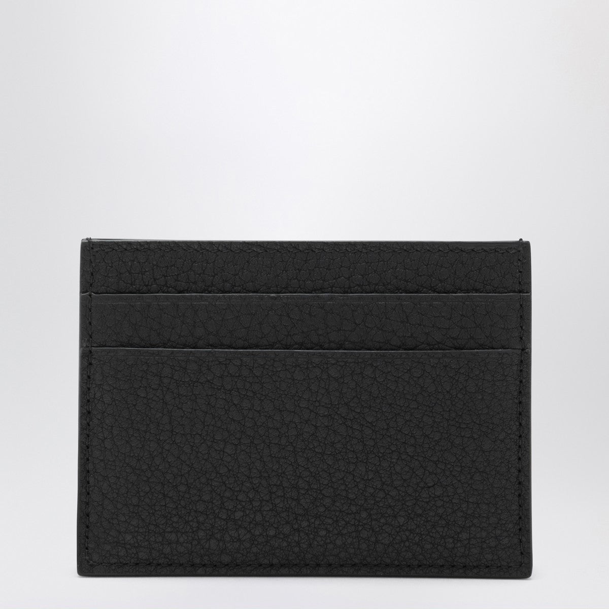 Balenciaga Black Credit cardholder in hammered leather