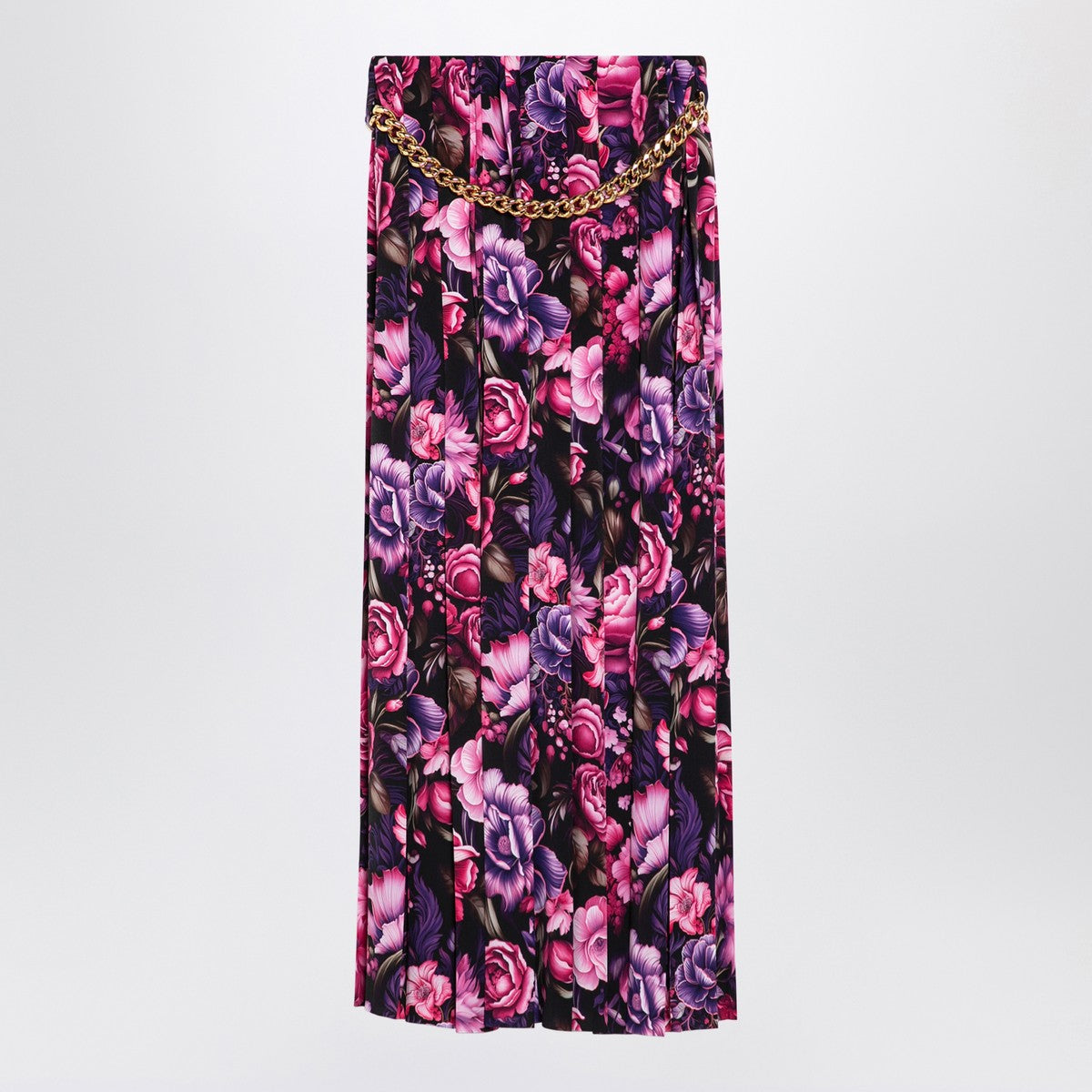 Balenciaga Long pleated floral skirt
