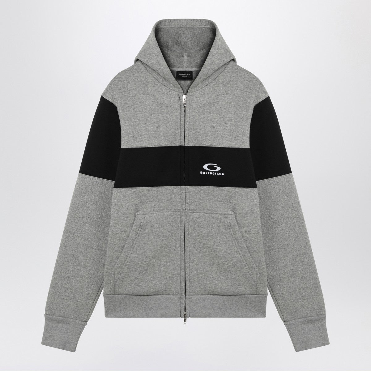Balenciaga Gray/Black Loop Sports Icon Sweatshirt