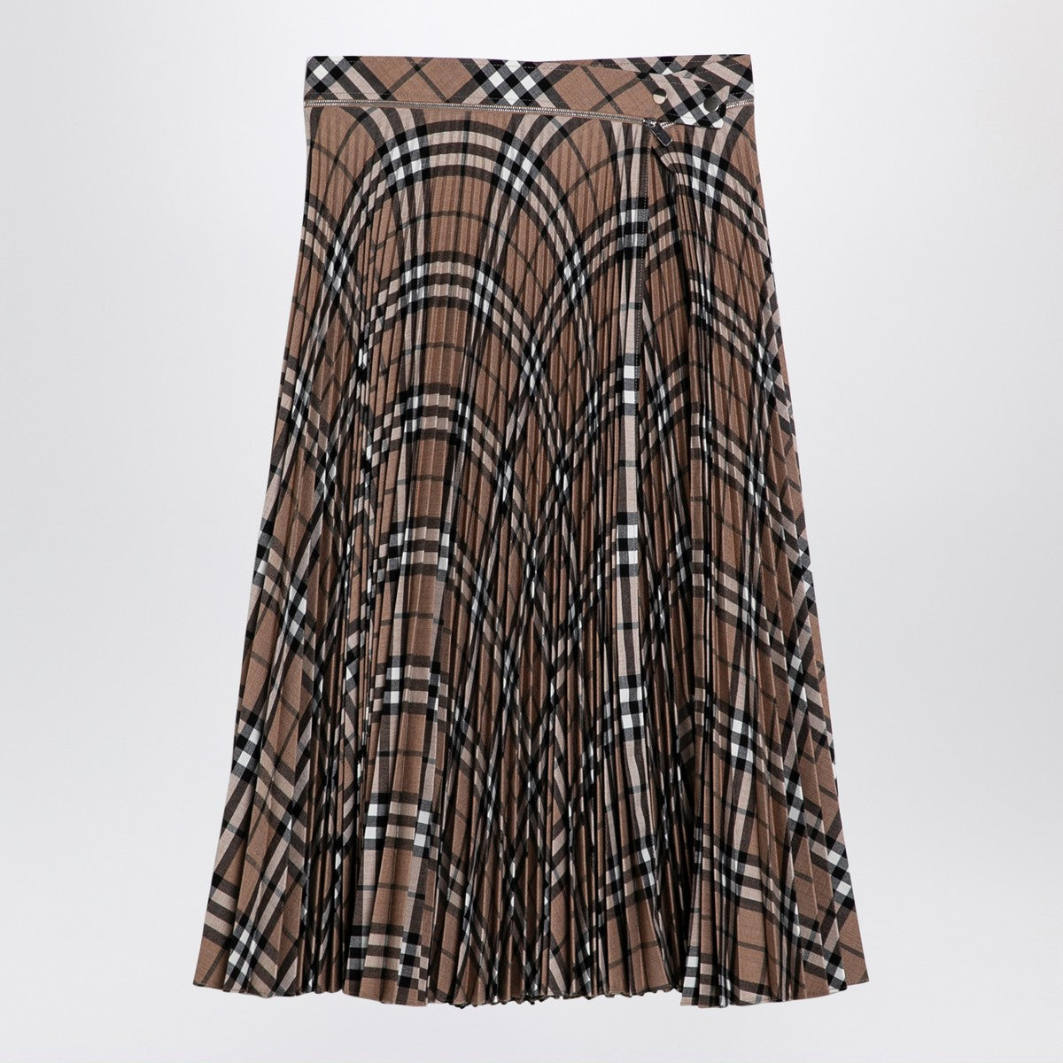Burberry Check pattern pleated skirt