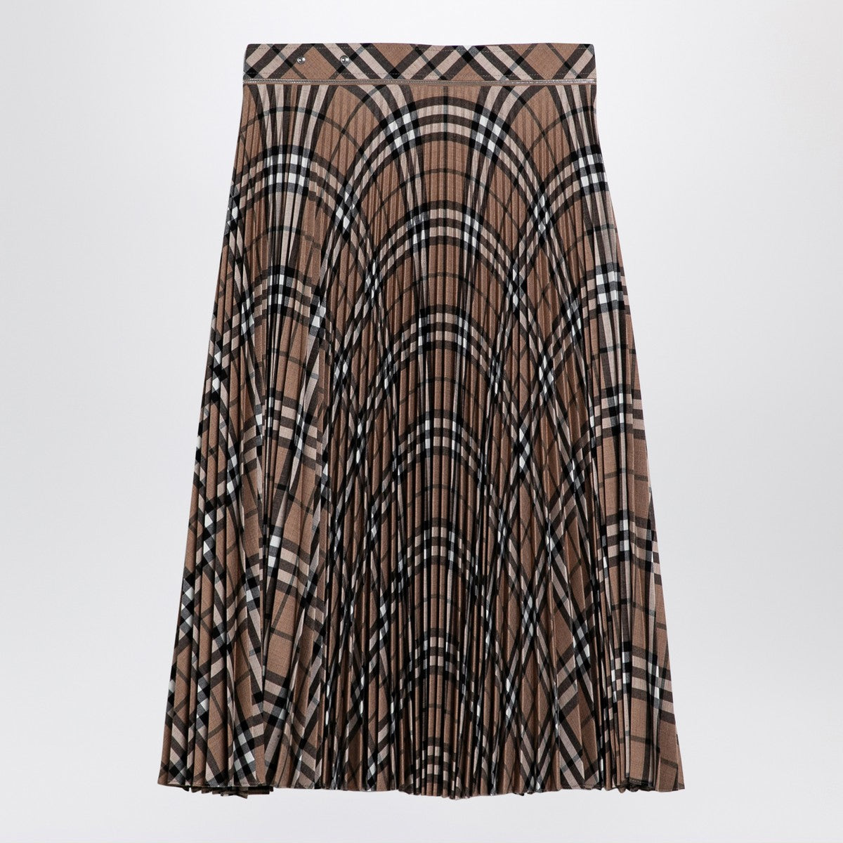 Burberry Check pattern pleated skirt