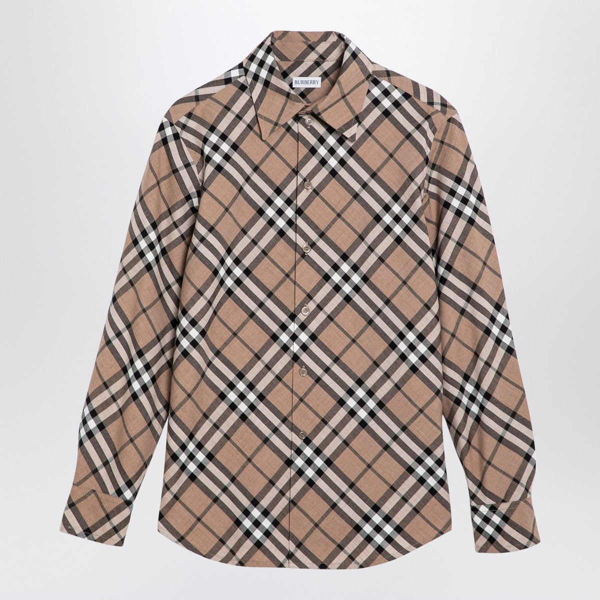 Burberry Check pattern wool blend shirt