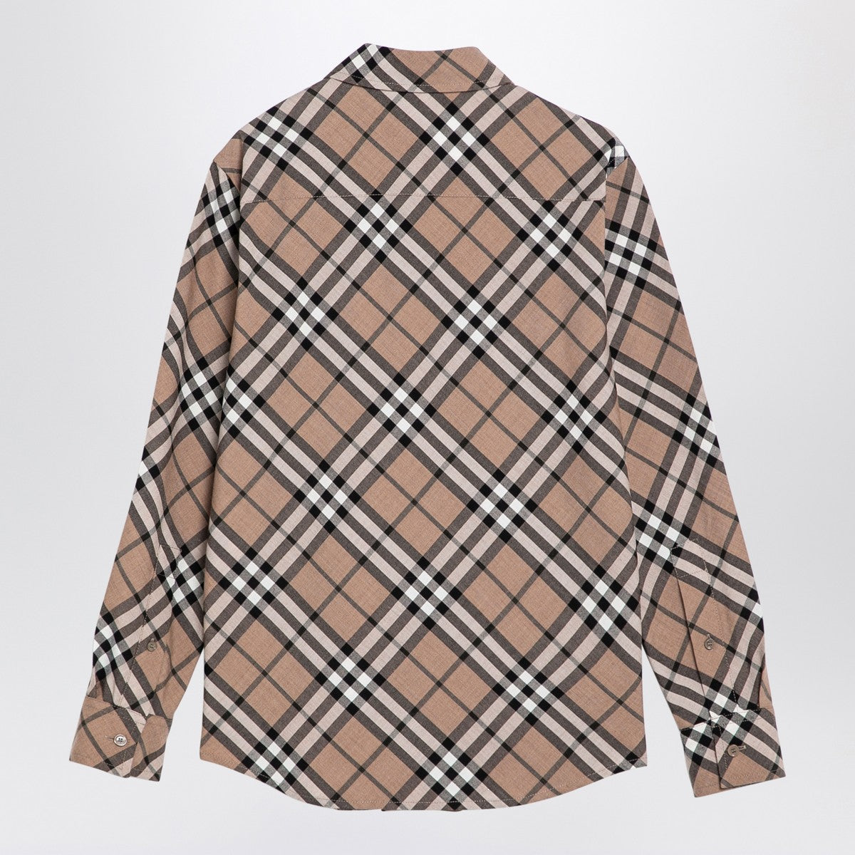 Burberry Check pattern wool blend shirt