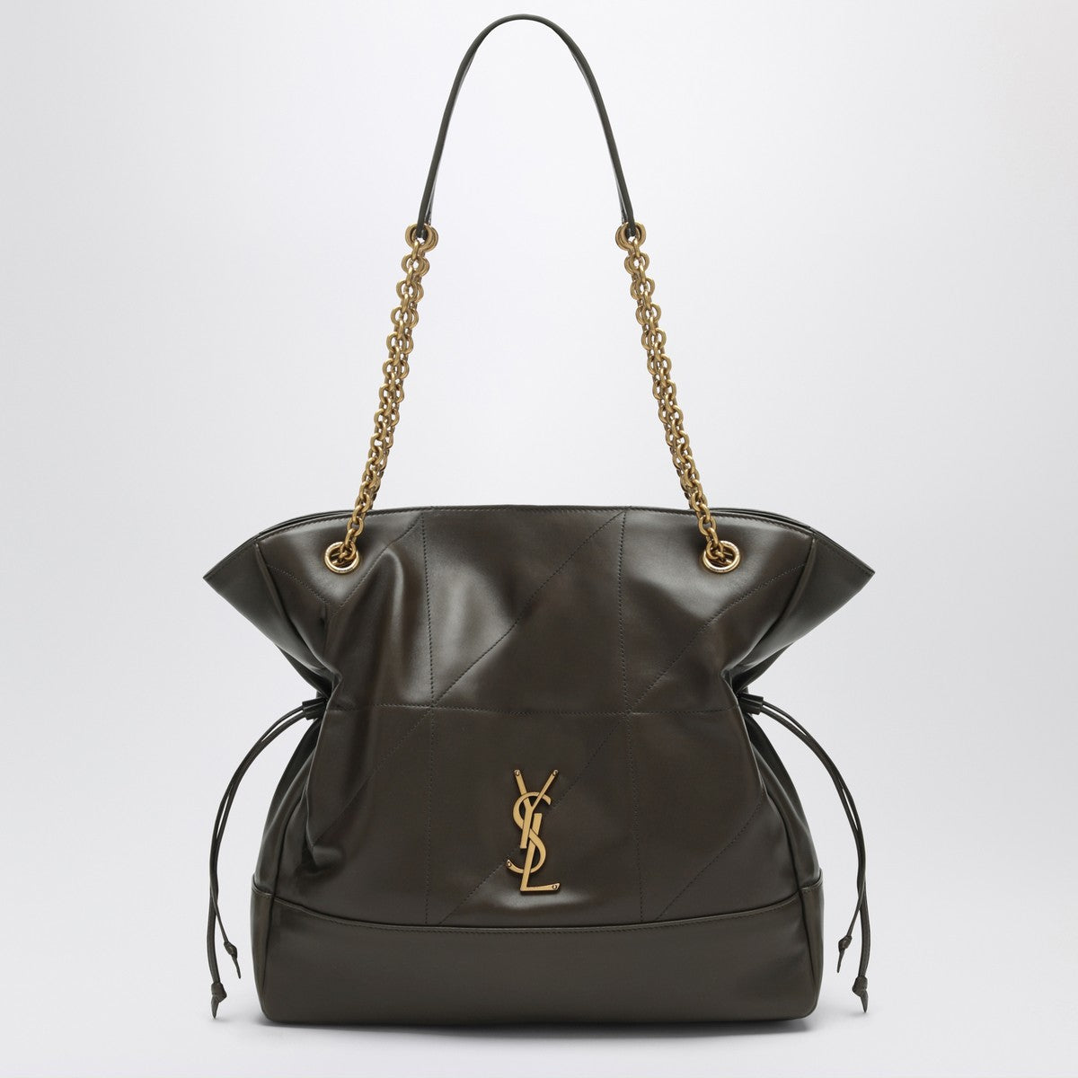 Saint Laurent Brown leather shopping bag Jamie