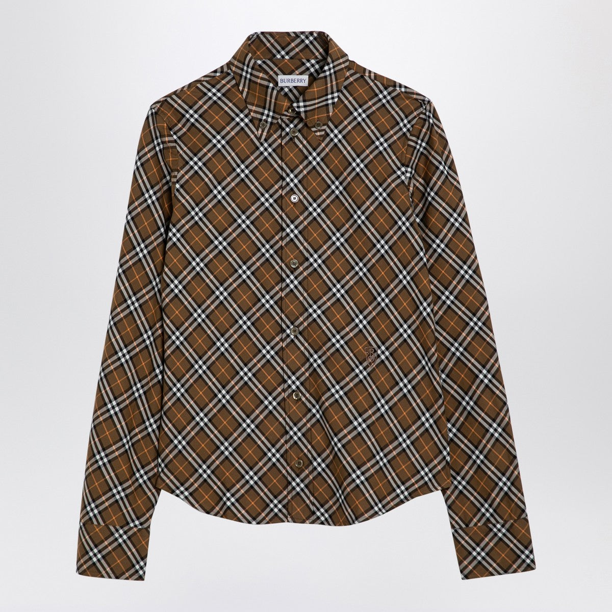 Burberry Oxid-coloured Check cotton shirt