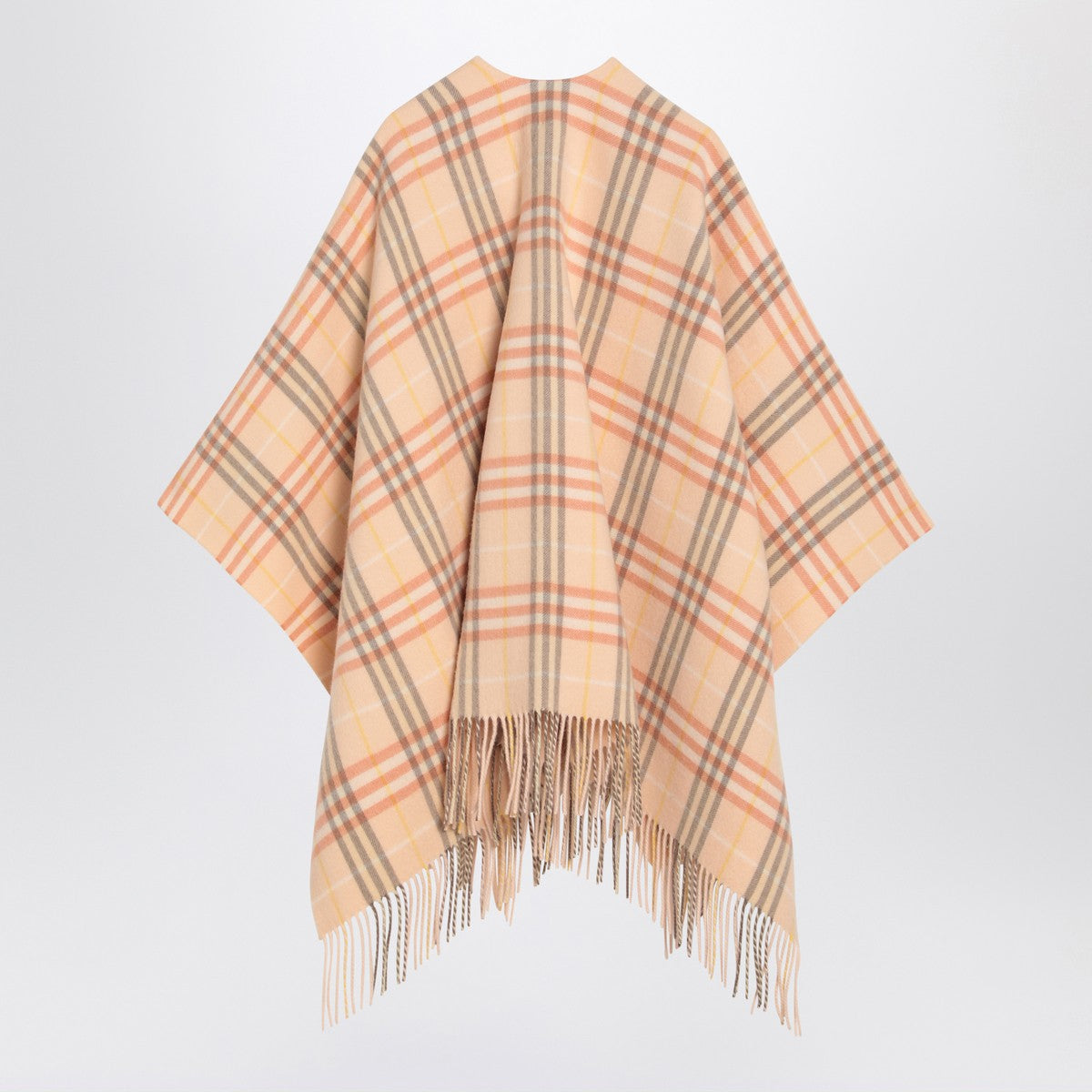 Burberry Check pattern wool and cashmere cape