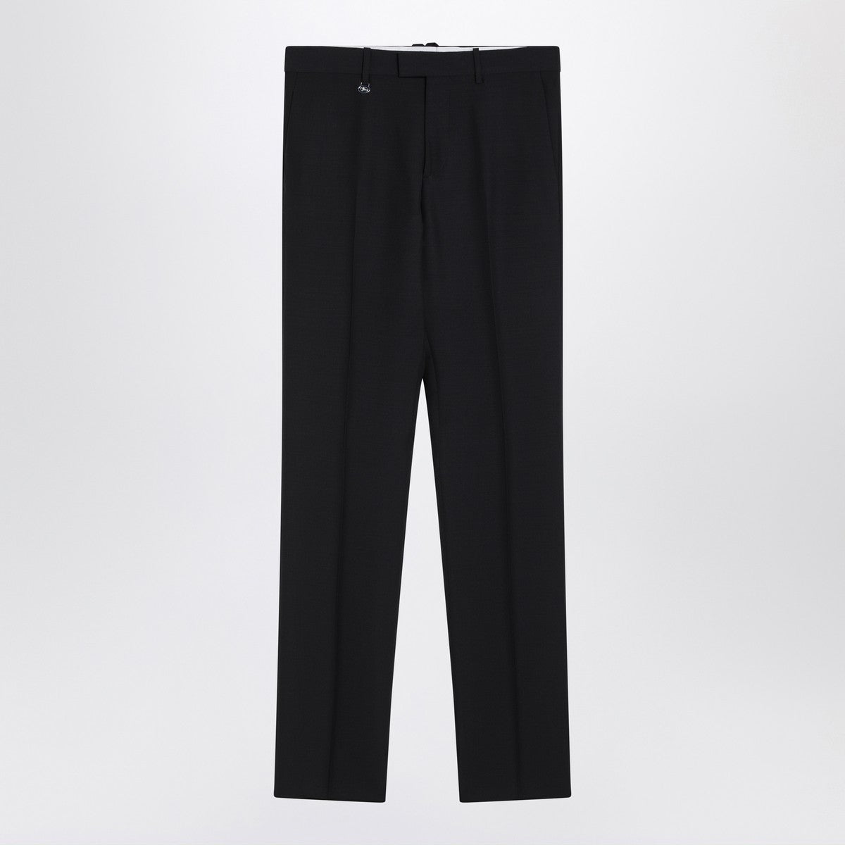 Burberry Classic navy blue wool blend trousers