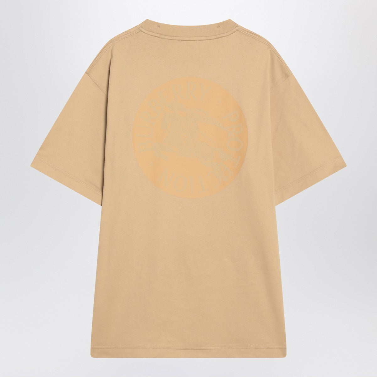 Burberry Beige short-sleeved T-shirt with EKD print