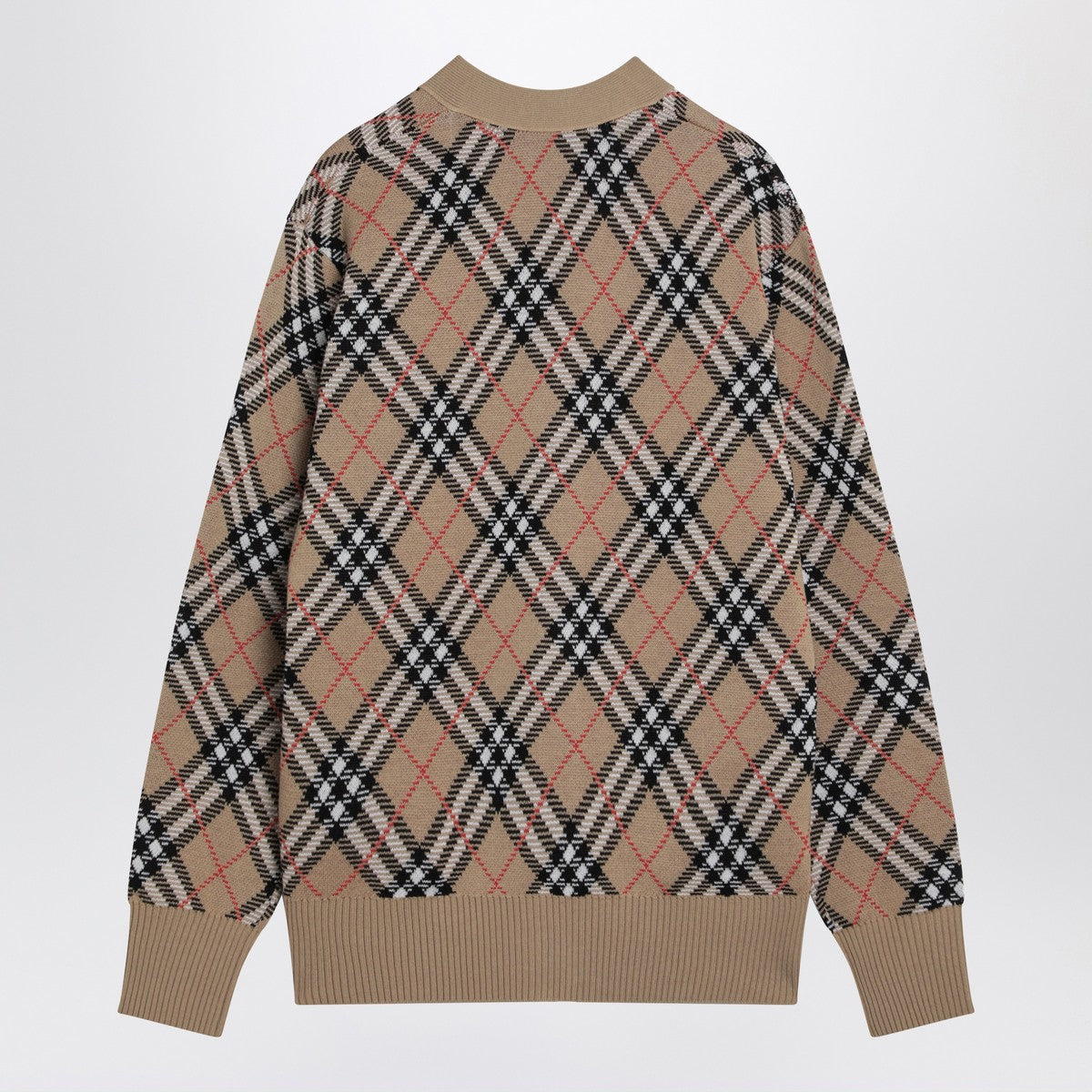 Burberry Wool and mohair blend check cardigan