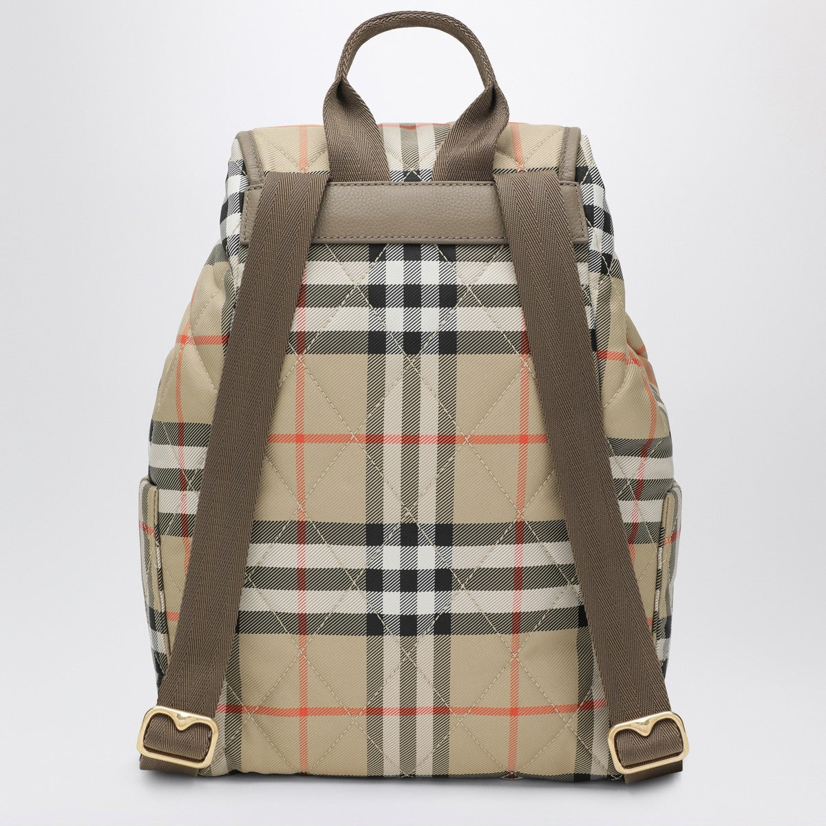Burberry Beige Check Horseshoe backpack