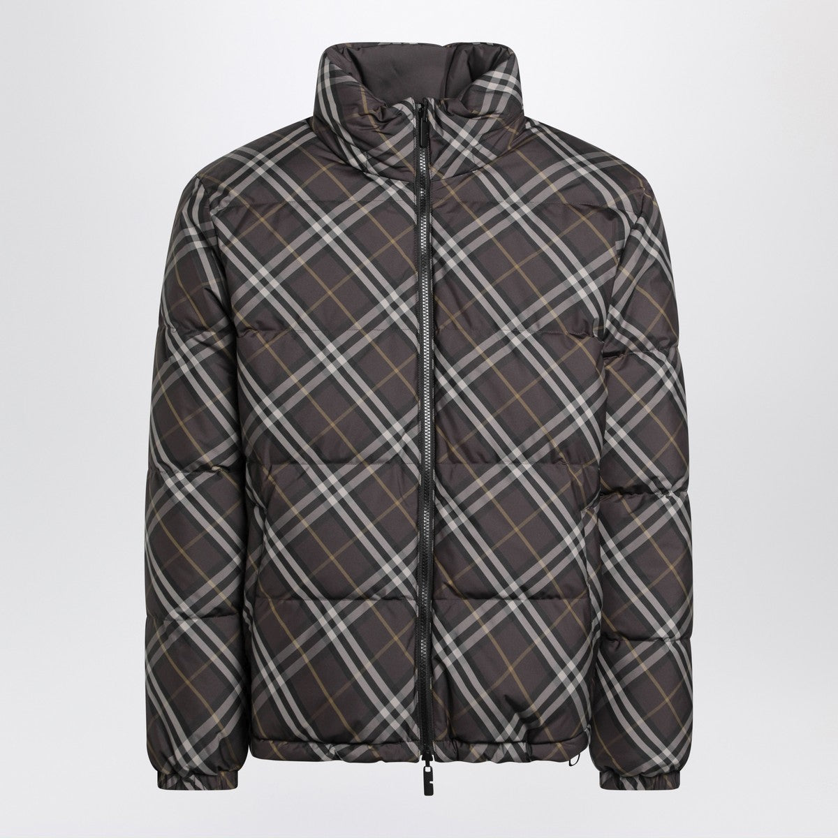Burberry Brown reversible down jacket with Check pattern