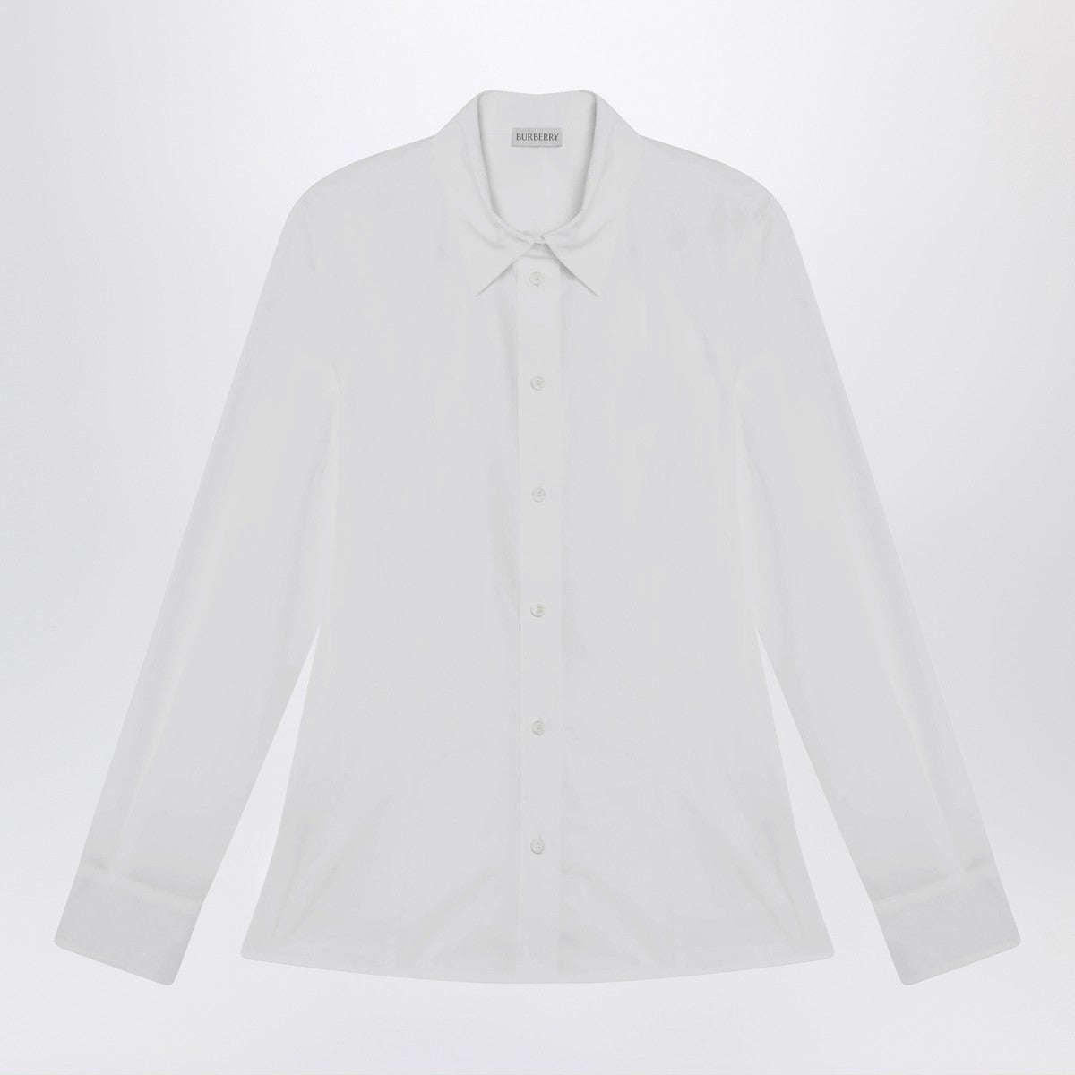 Burberry White cotton slim-fit shirt