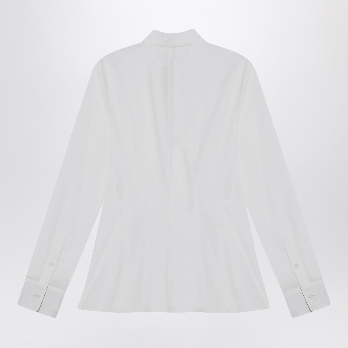 Burberry White cotton slim-fit shirt