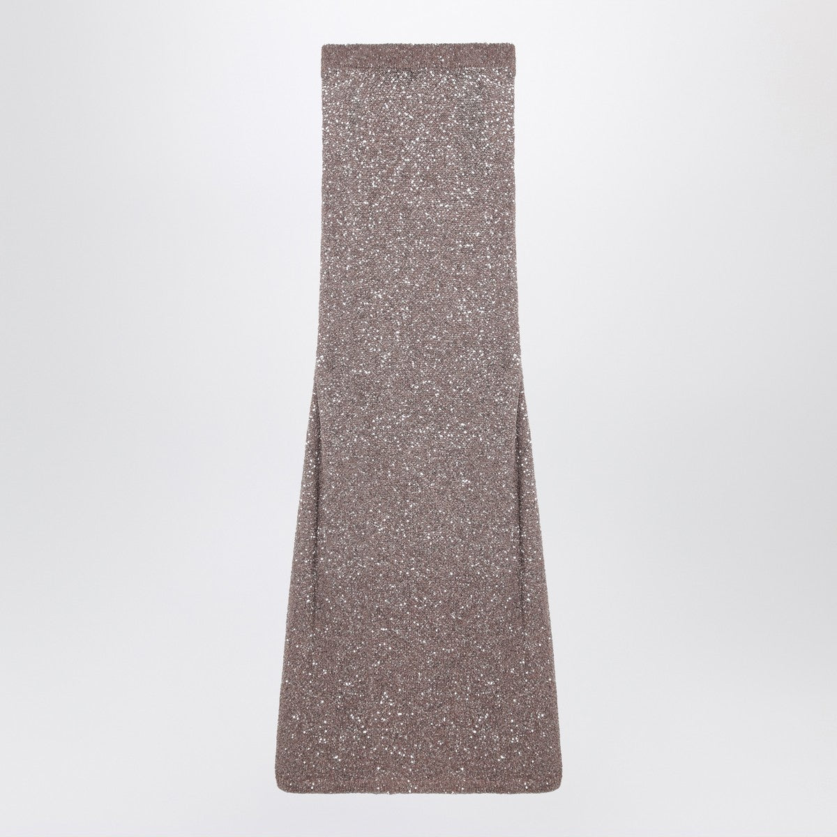 Balenciaga Light brown/silver maxi skirt with sequins