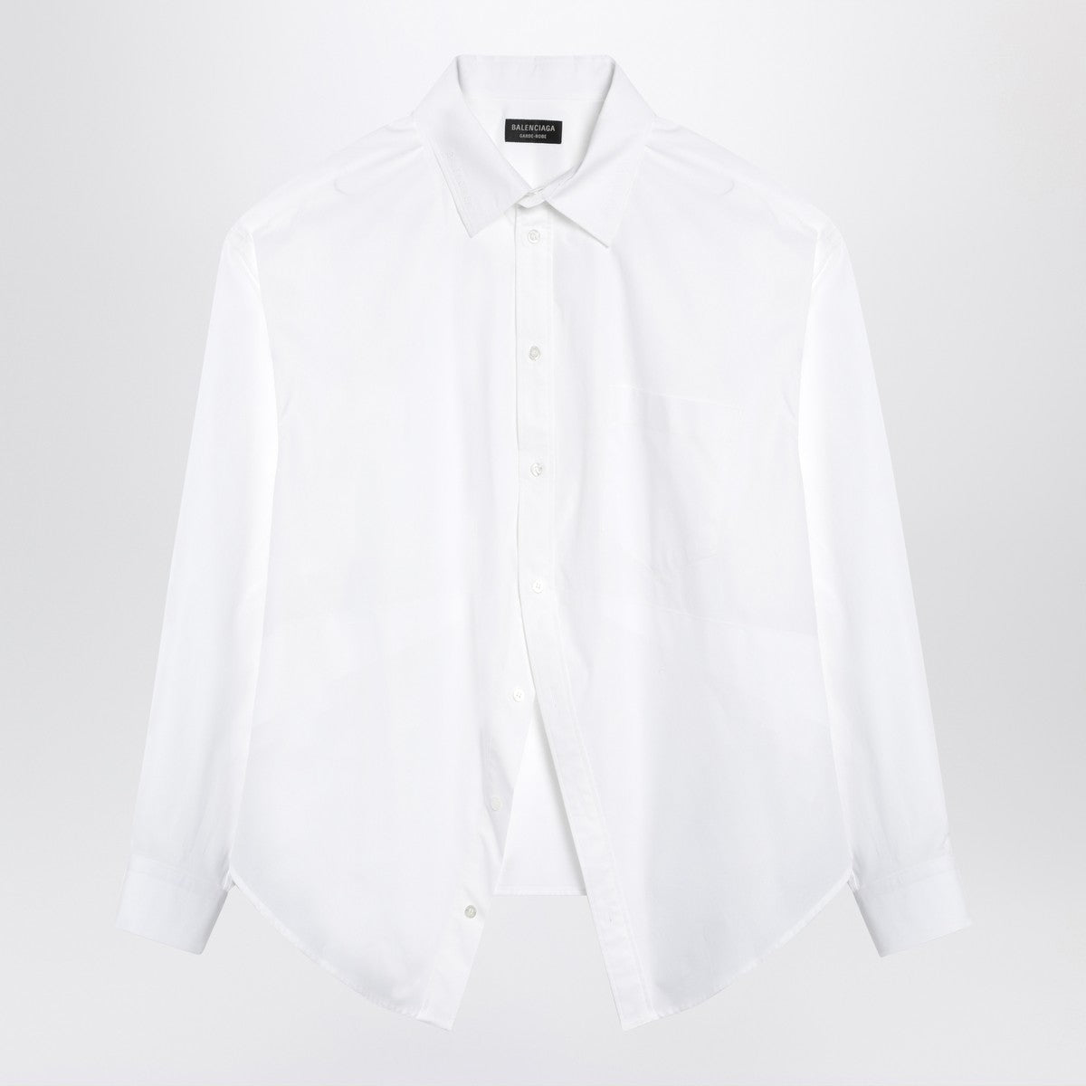 Balenciaga Asymmetrical white cotton shirt