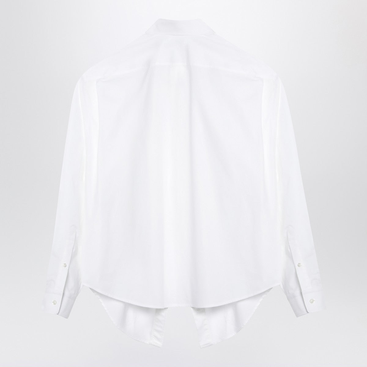 Balenciaga Asymmetrical white cotton shirt