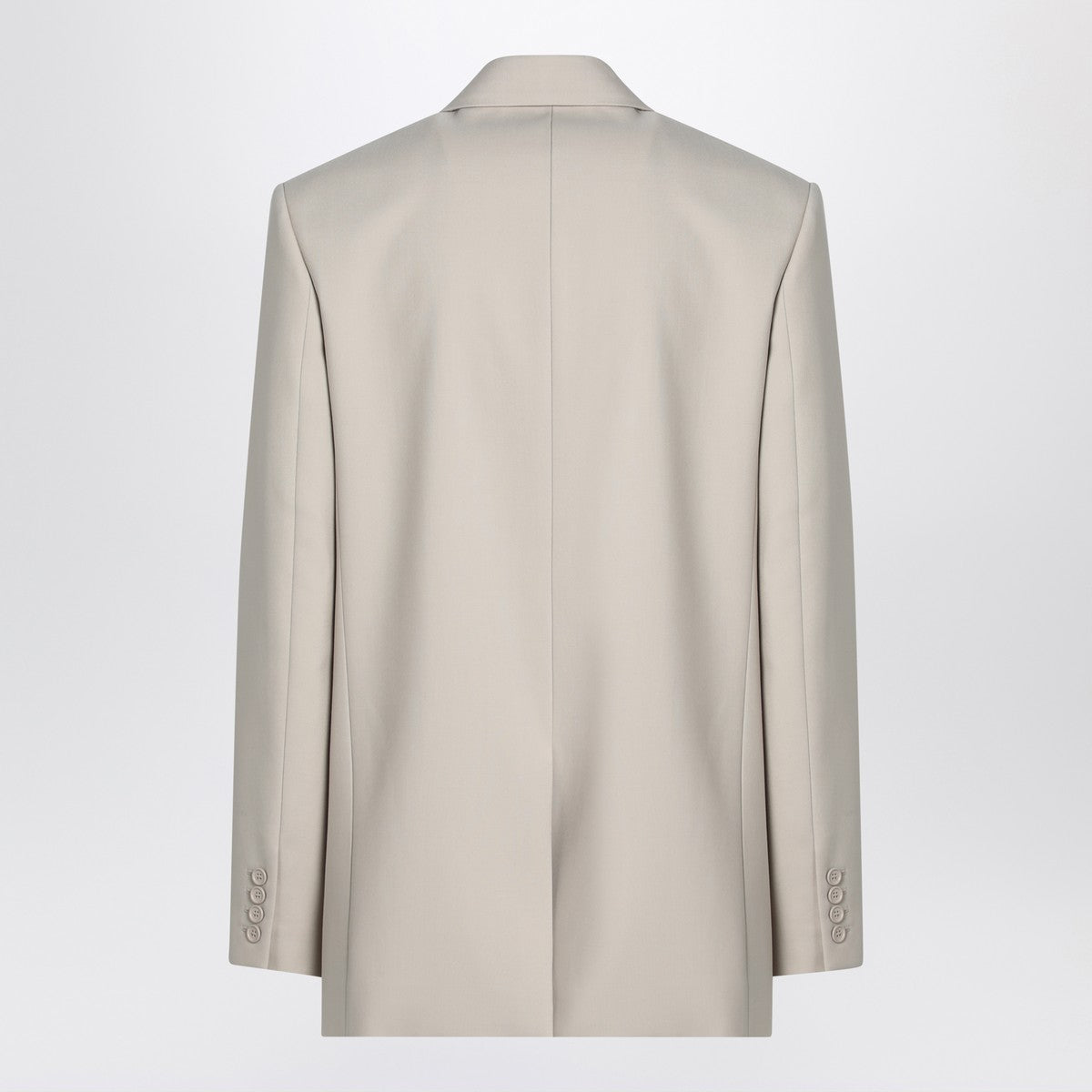 Saint Laurent Light beige single-breasted wool jacket