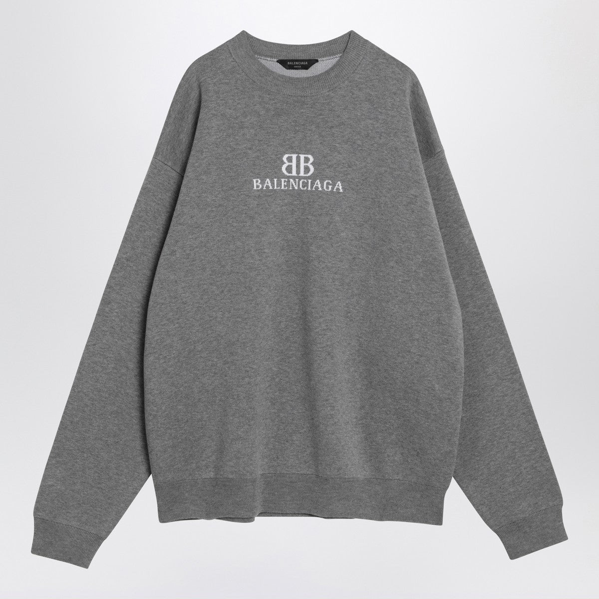 Balenciaga Grey cotton sweater with logo