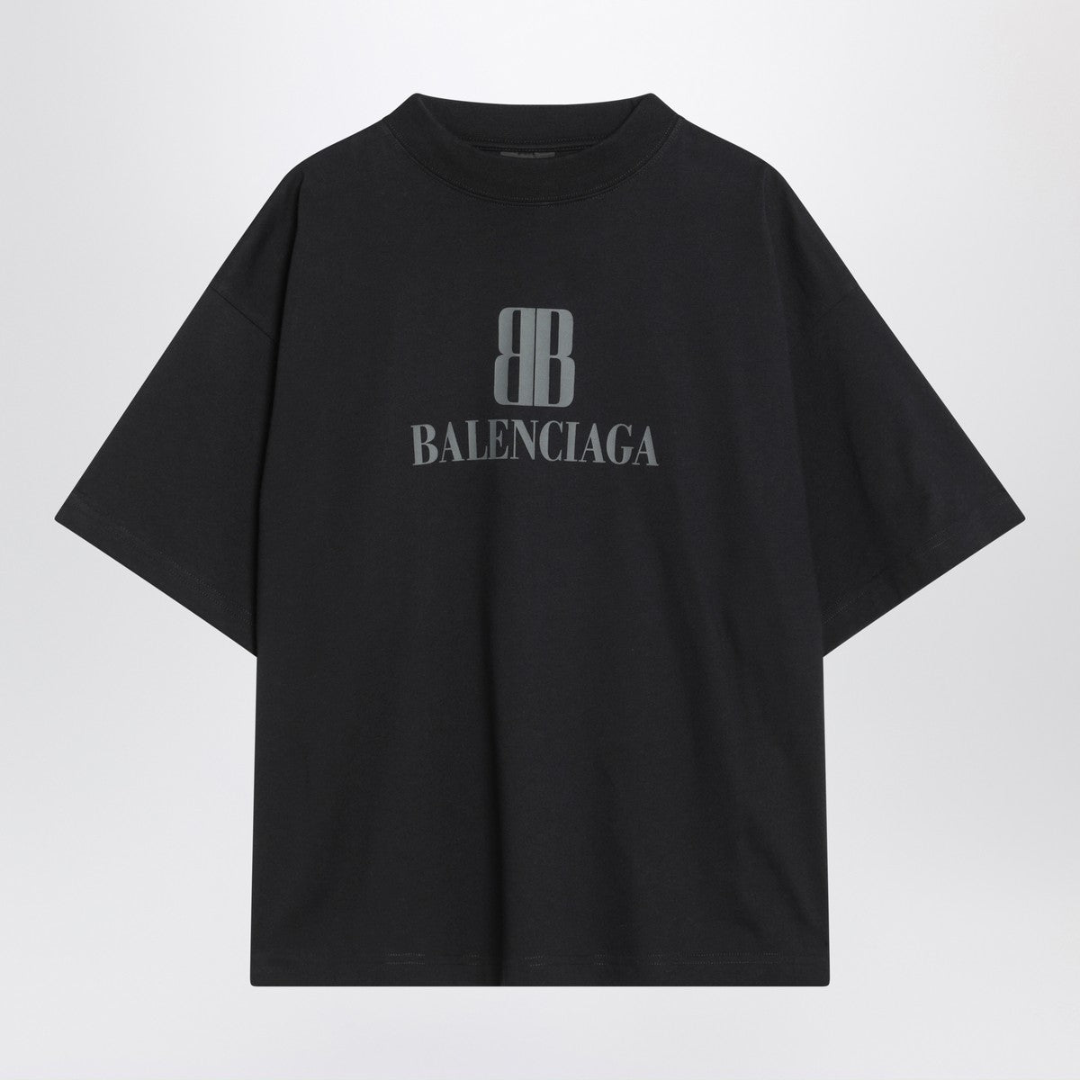 Balenciaga Faded black Nano BB Medium Fit T-shirt