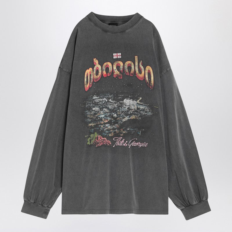 Balenciaga Black washed over Tbilisi T-shirt