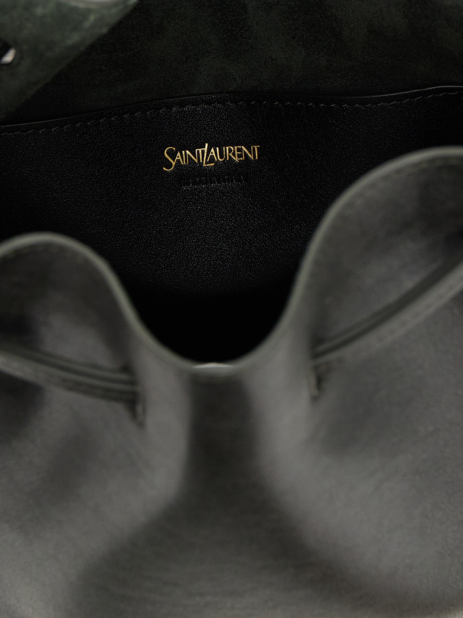 Saint Laurent Large Leather Bucket Bag