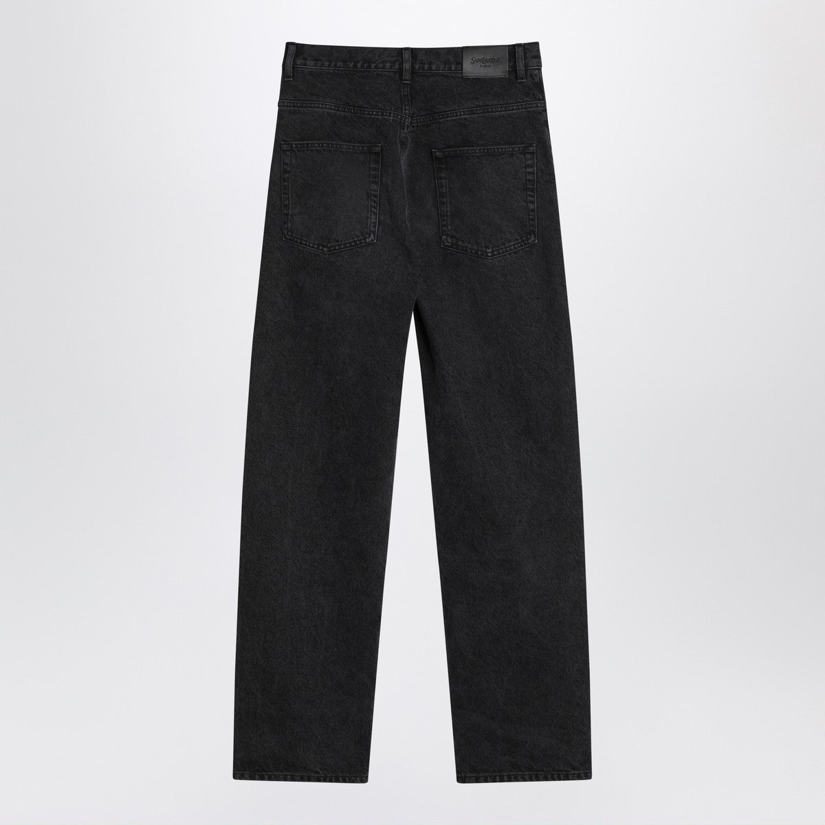 Saint Laurent Black Carrot-Fit jeans with a washed effect