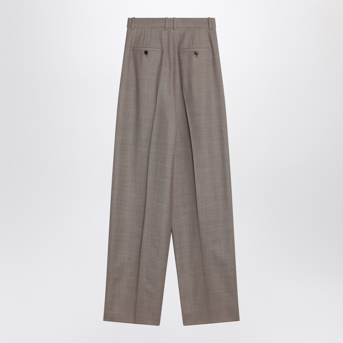 Saint Laurent Wide taupe beige wool trousers