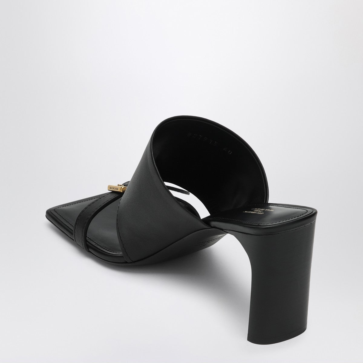 Balenciaga Black leather Bel Air sandals